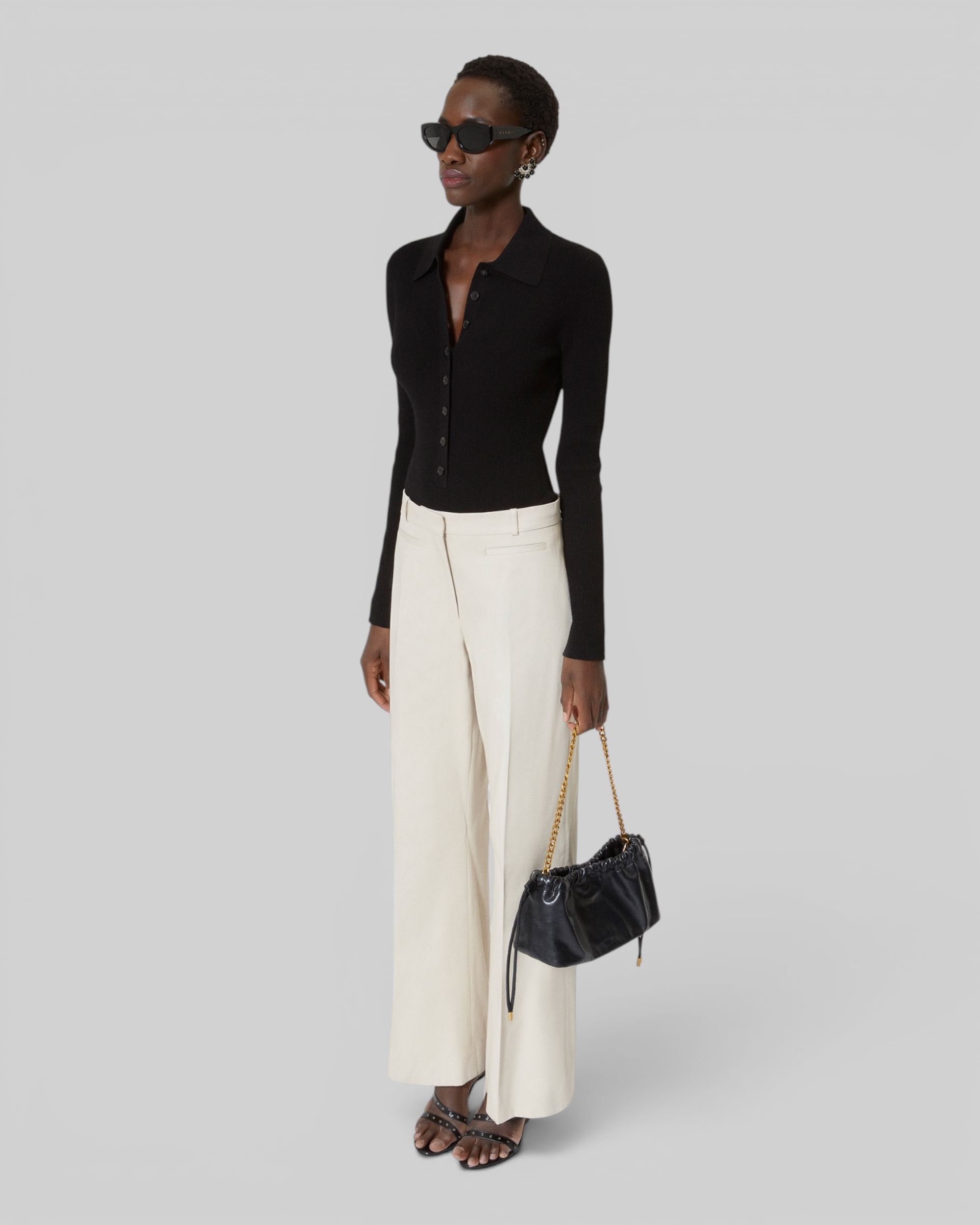 Beige cotton pants