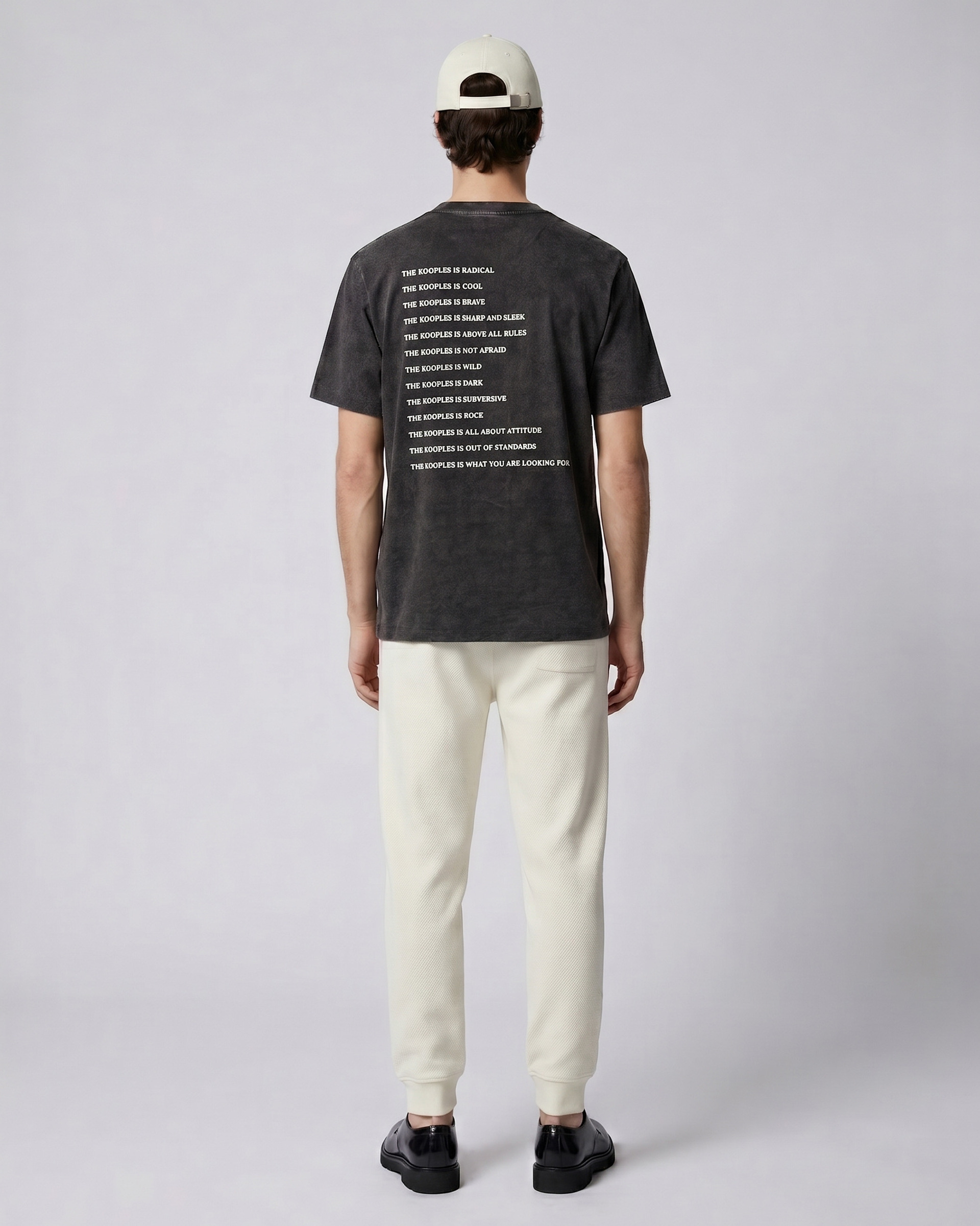 Beige fitted jogging bottoms