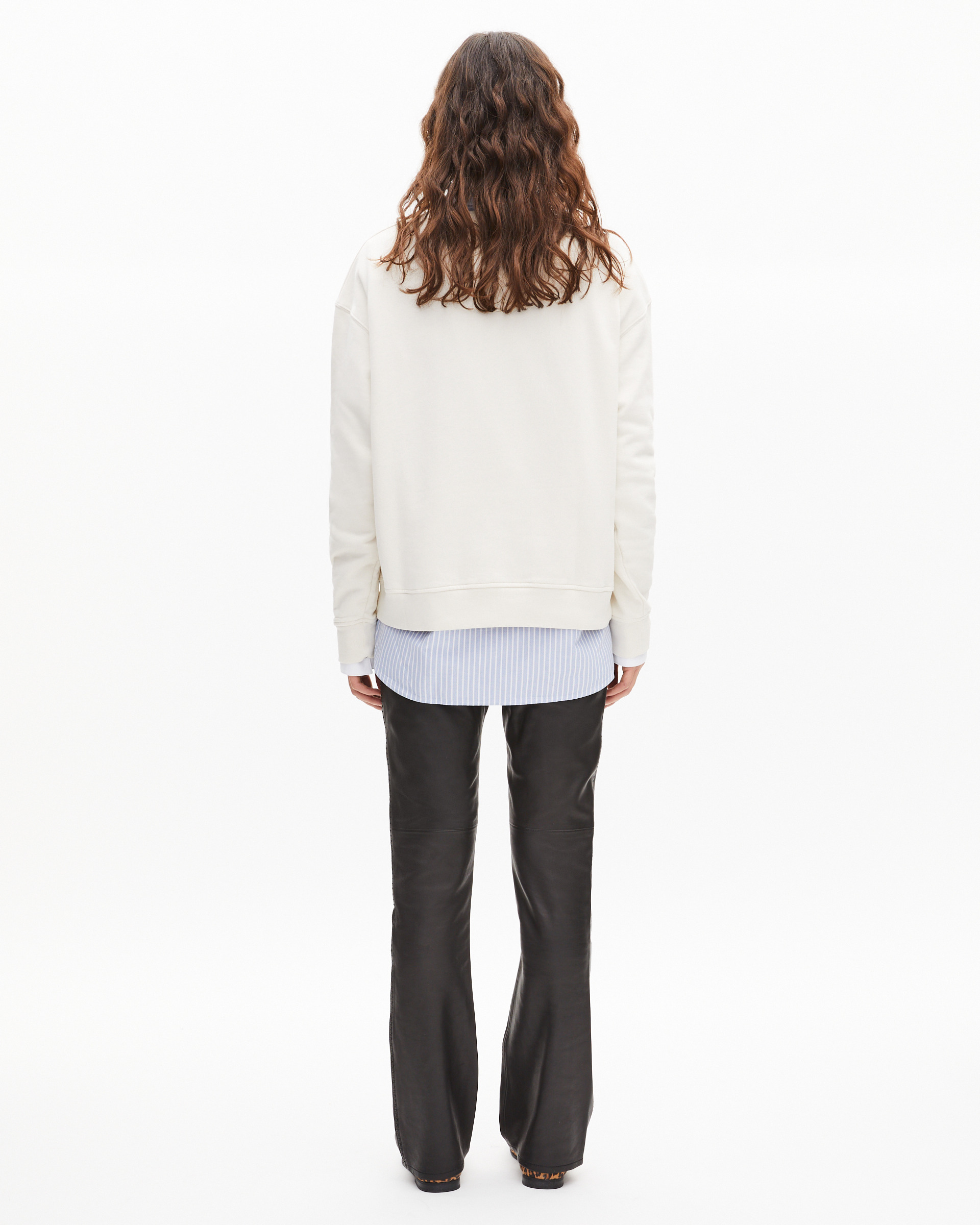Sweatshirt with beige screen print