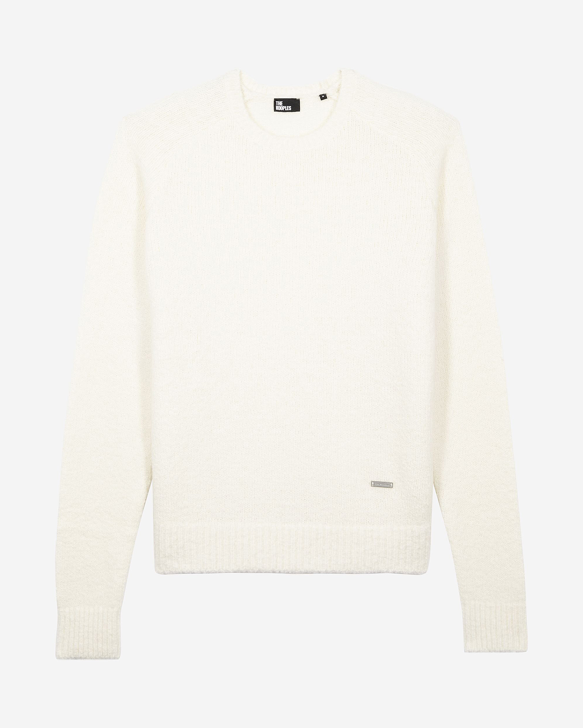 Beige wool crew neck sweater
