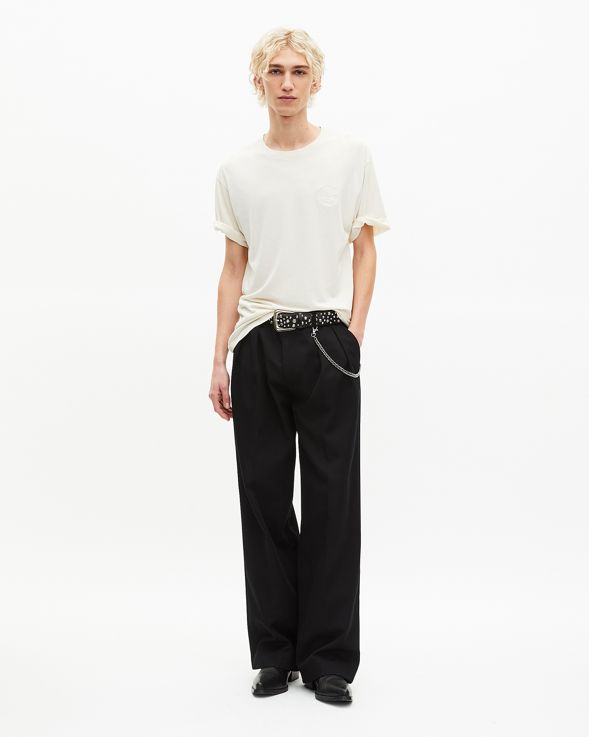 Beige crest T-shirt