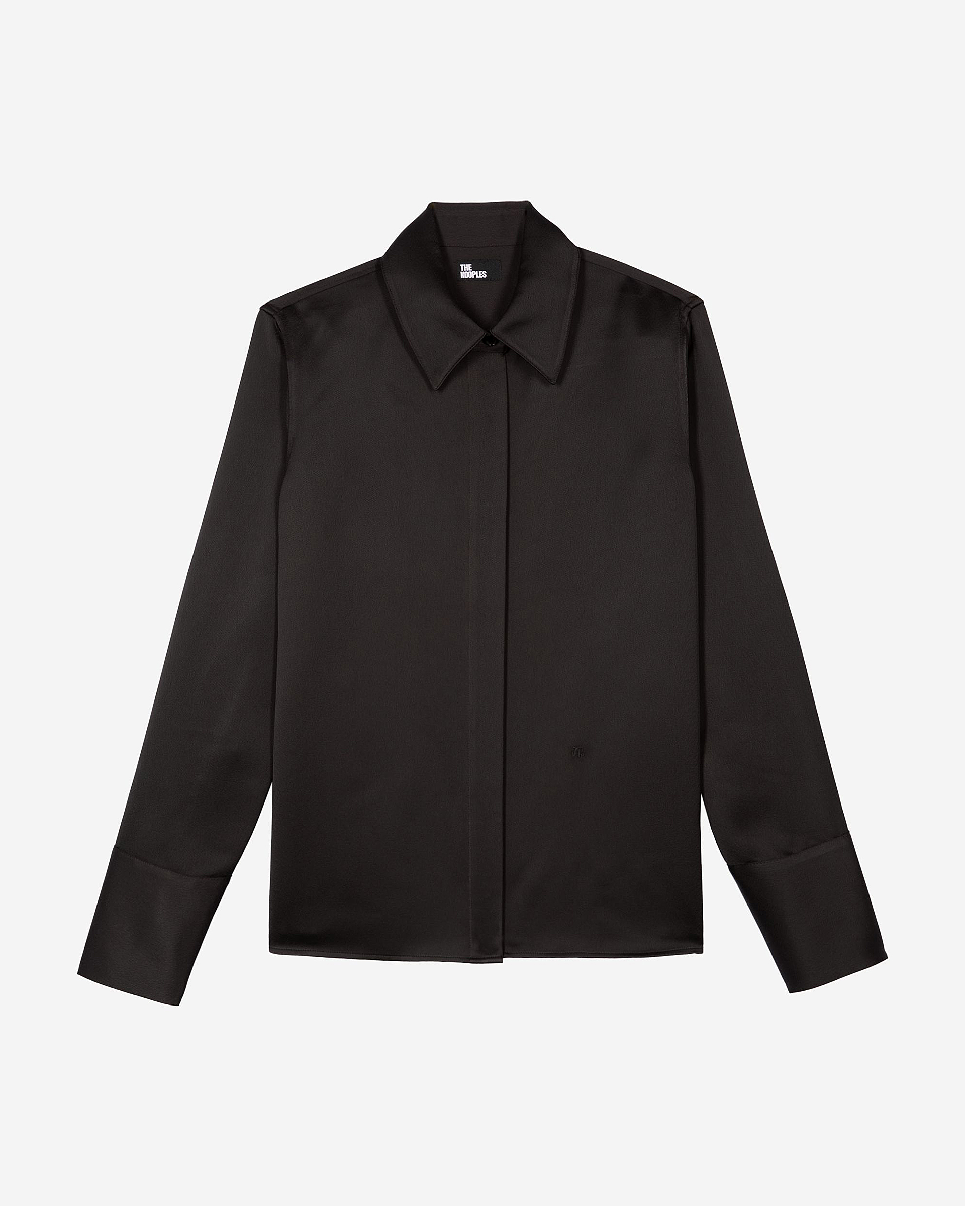 Black satin shirt