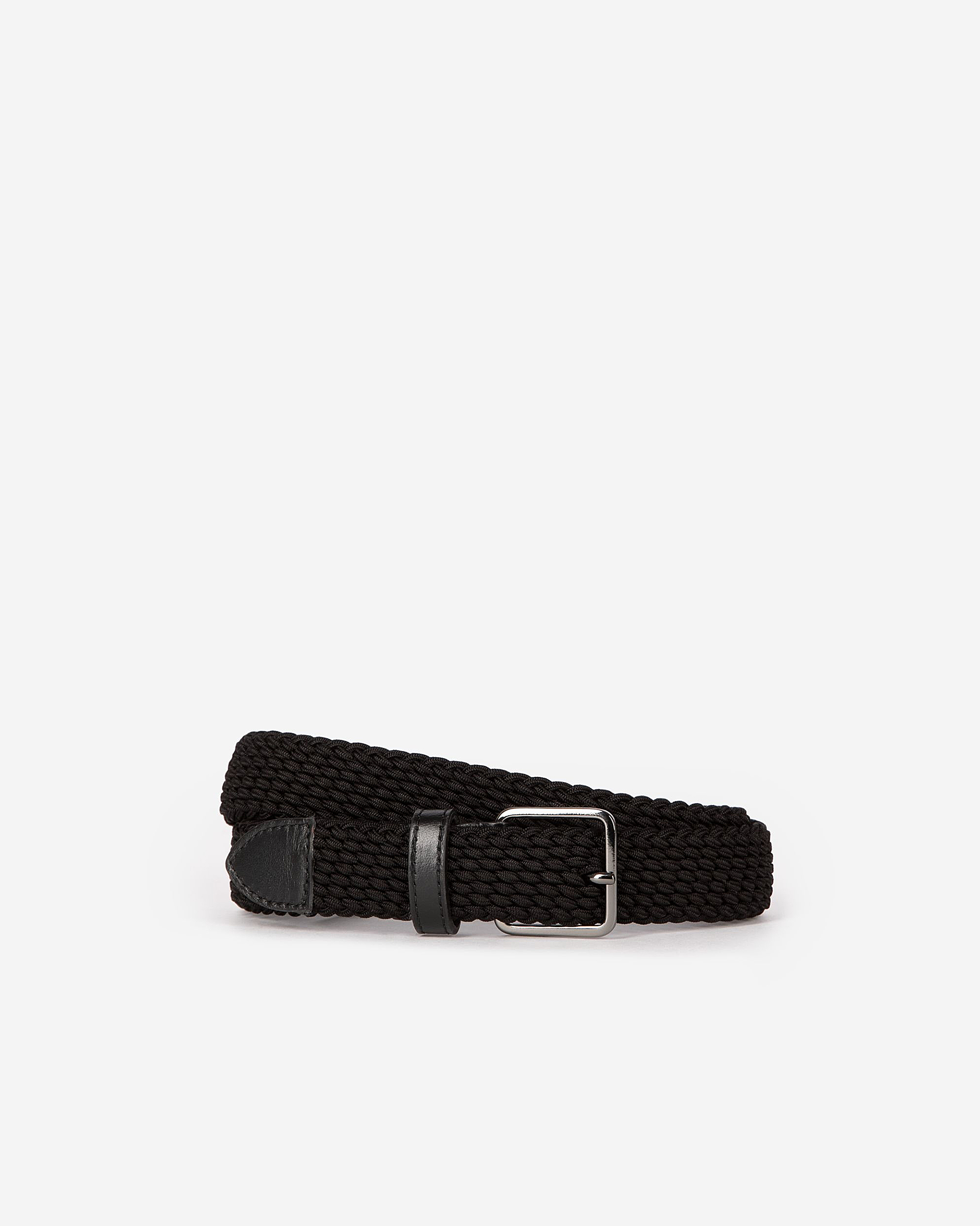 Black braided belt