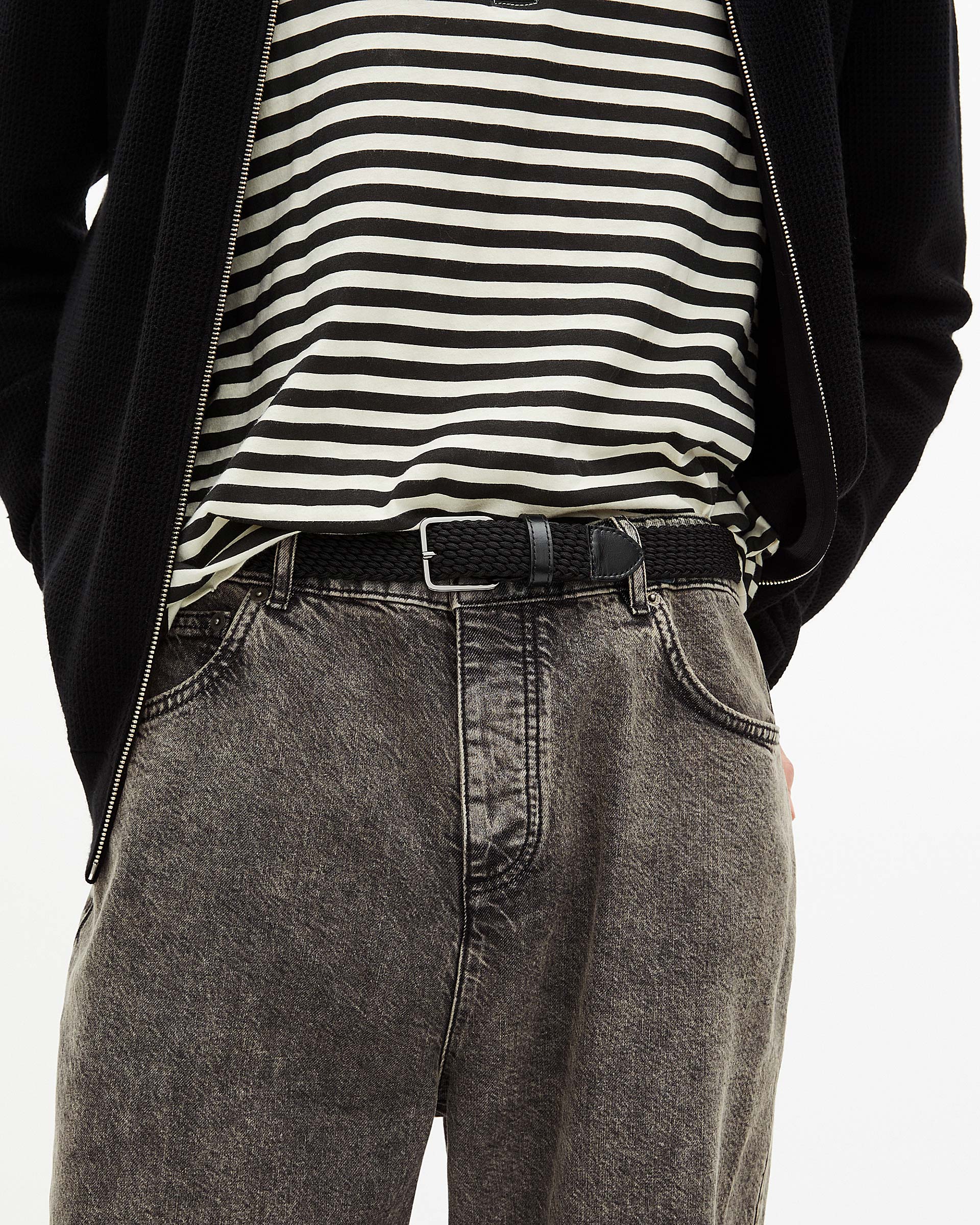 Black braided belt