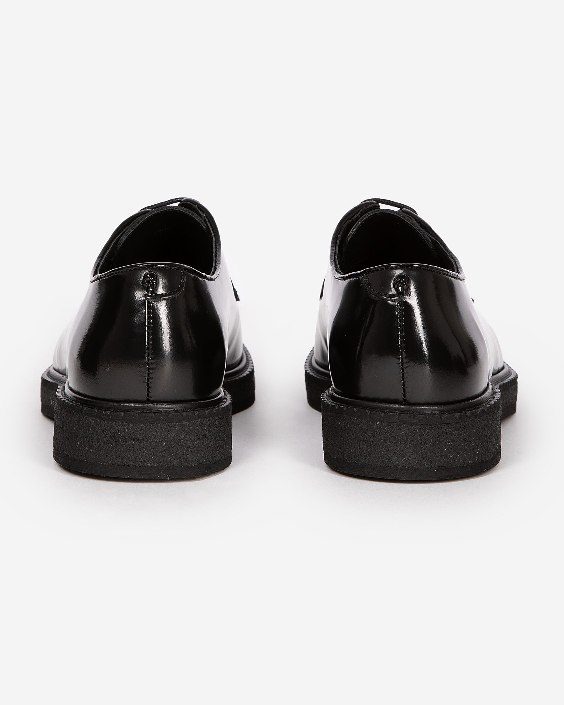 Black leather Derbies with eyelets