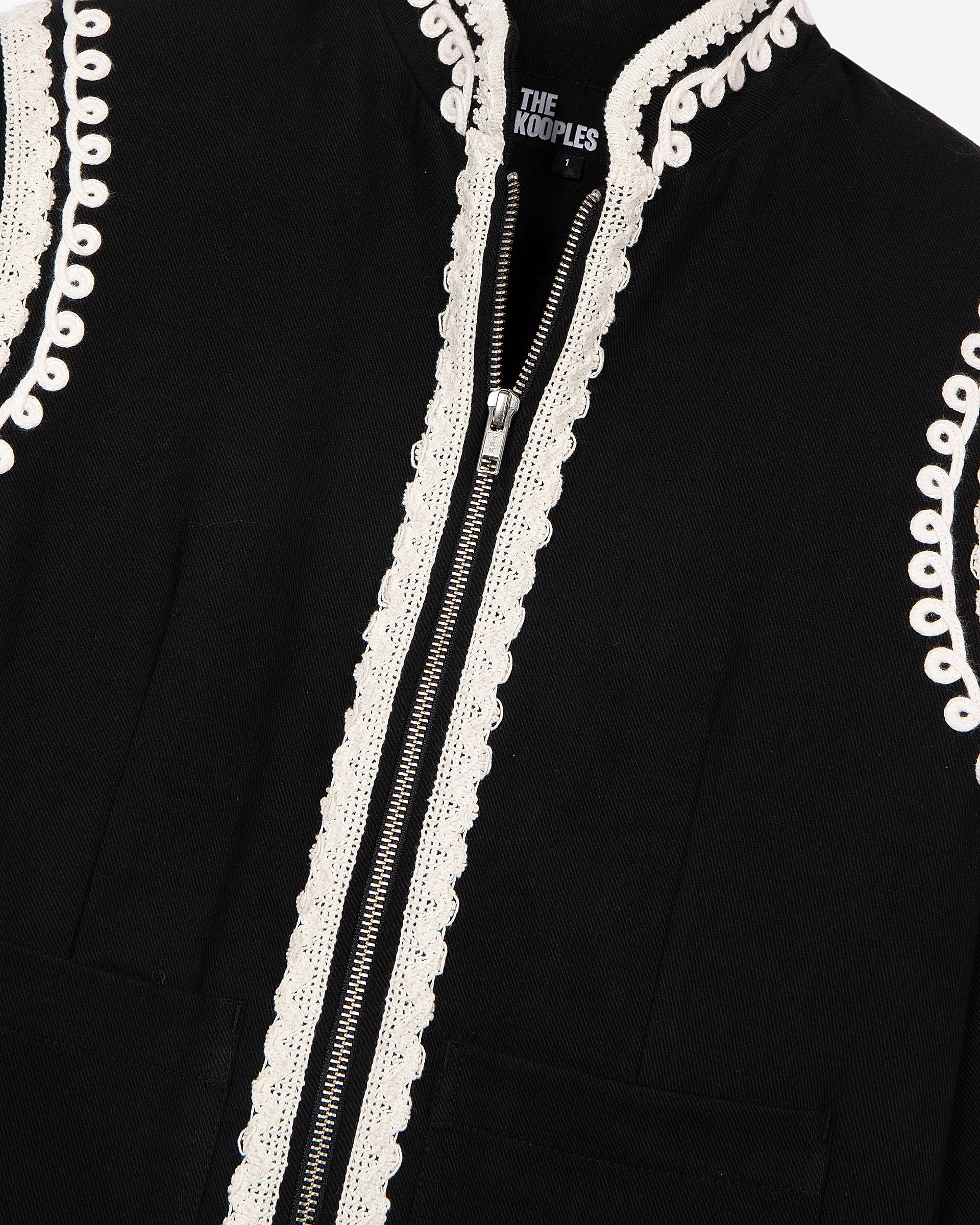 Black cotton embroidered jacket