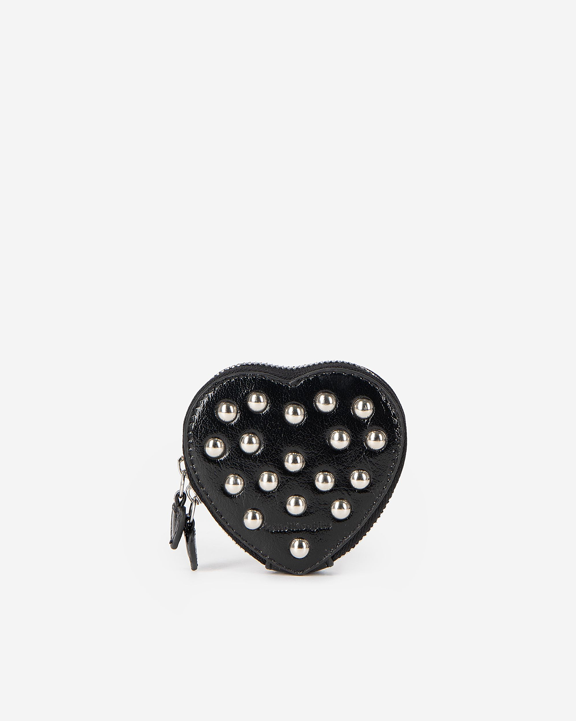Black leather purse/bag charm