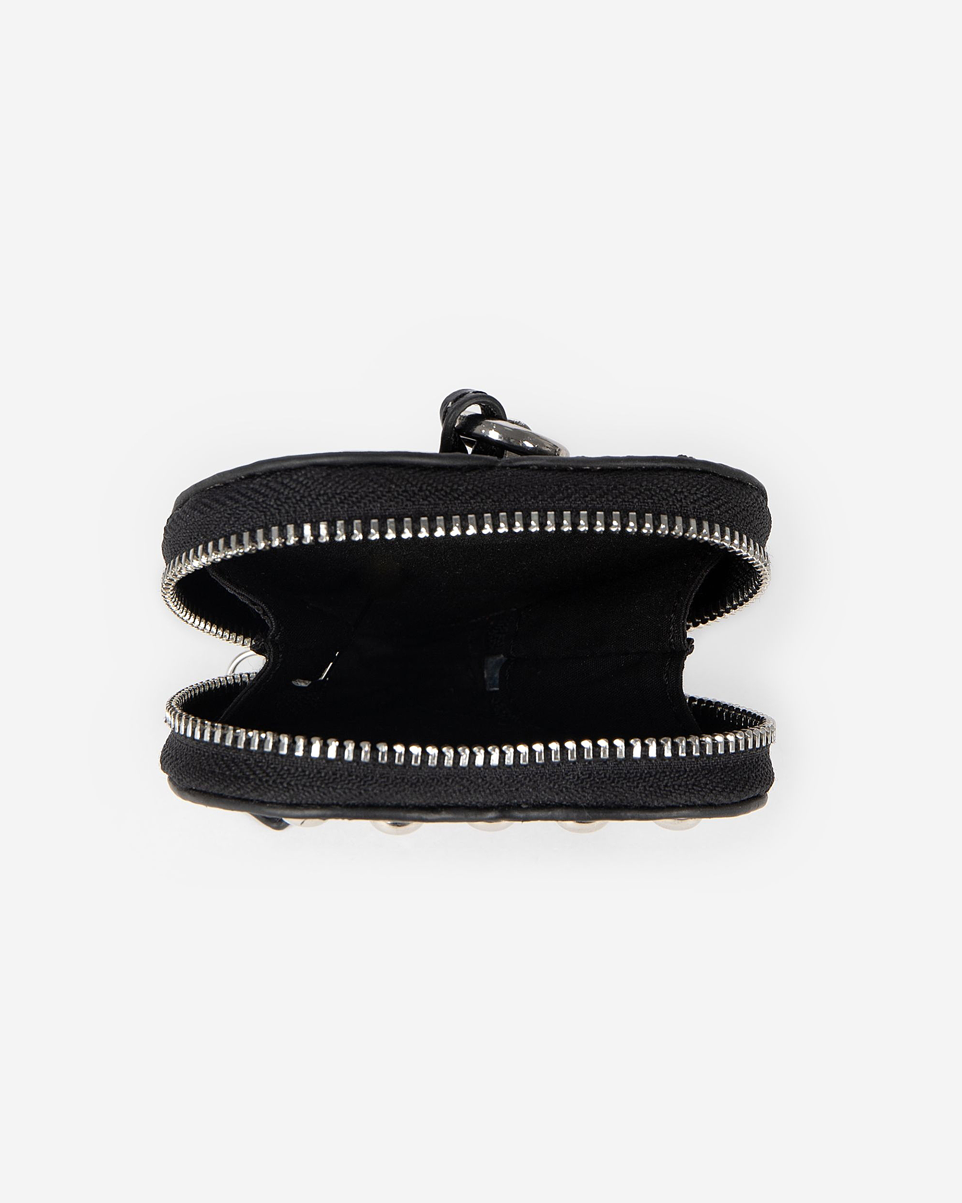 Black leather purse/bag charm