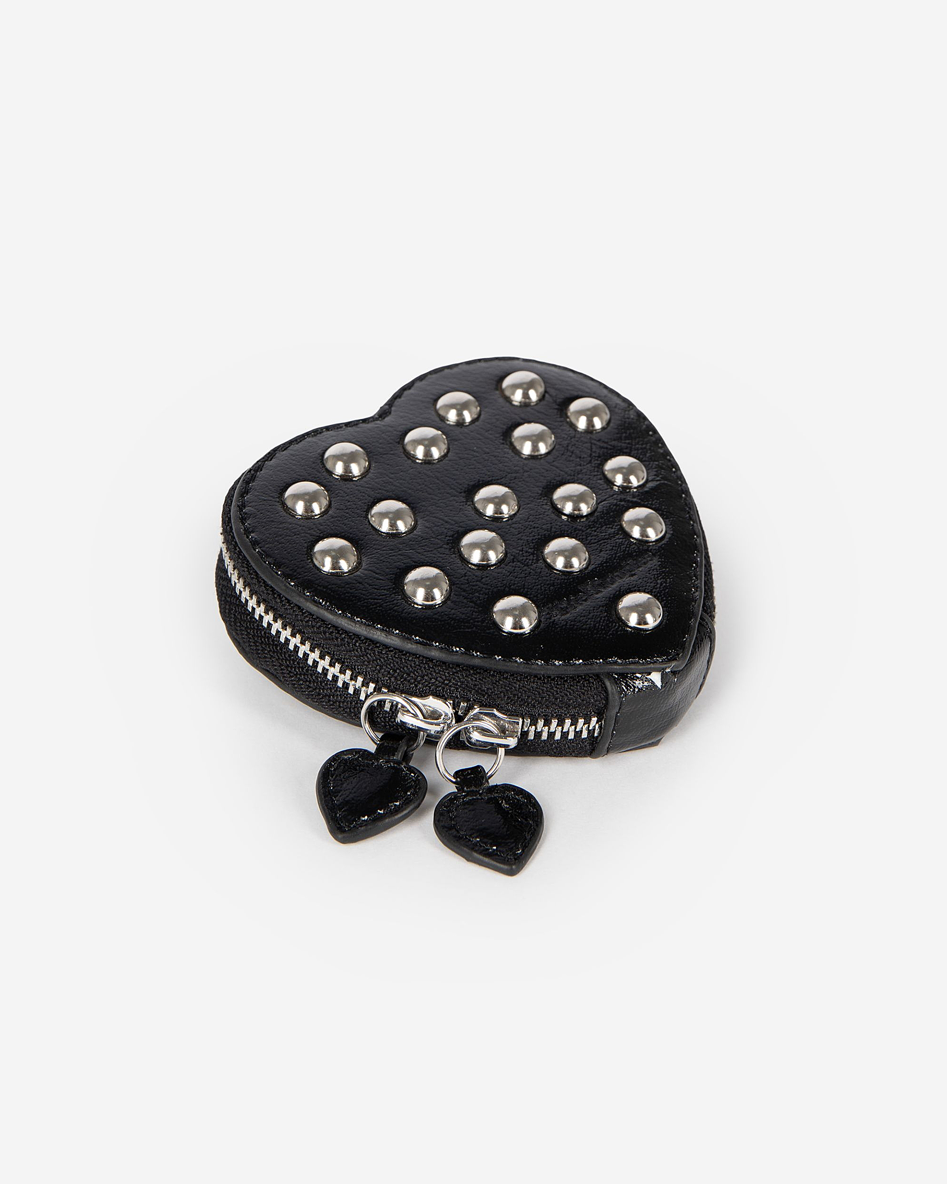 Black leather purse/bag charm