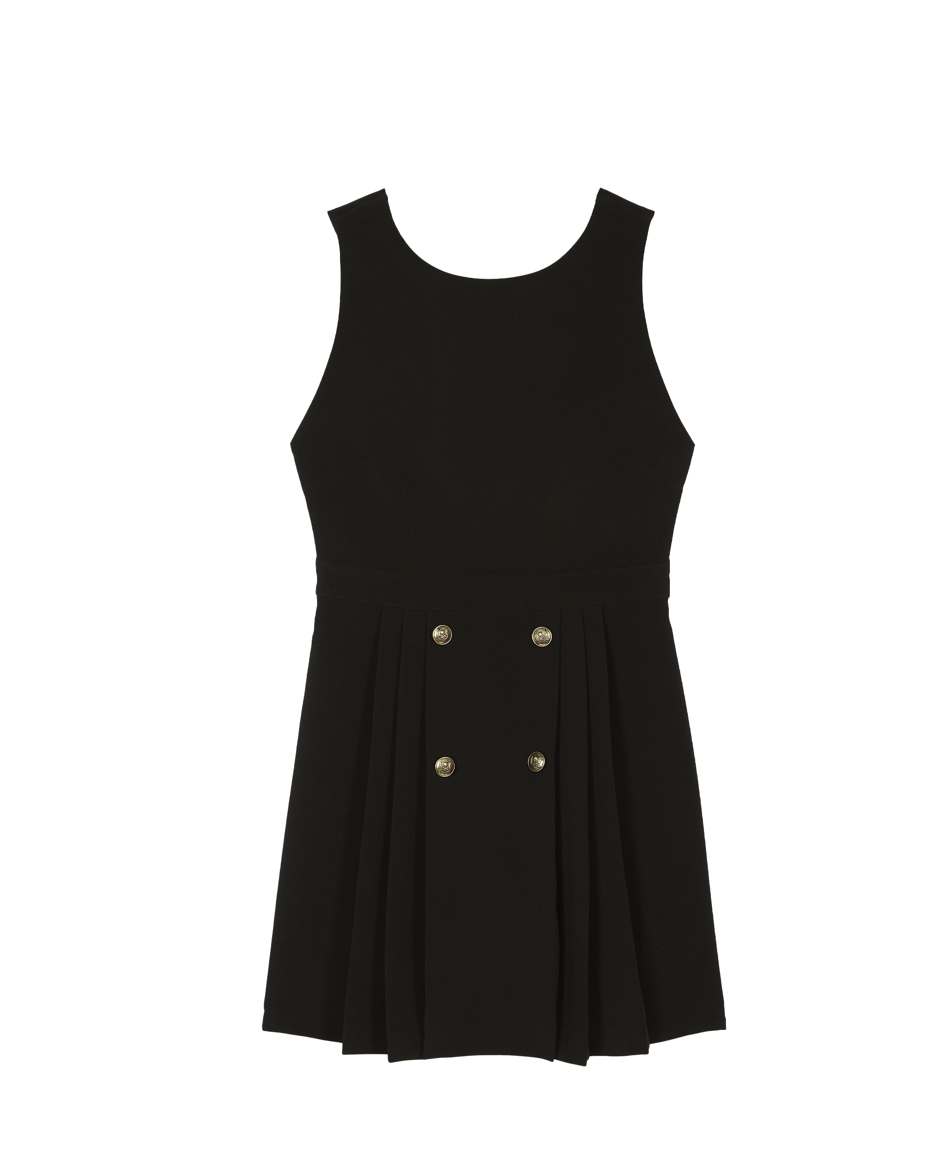 Short black cross-back dress
