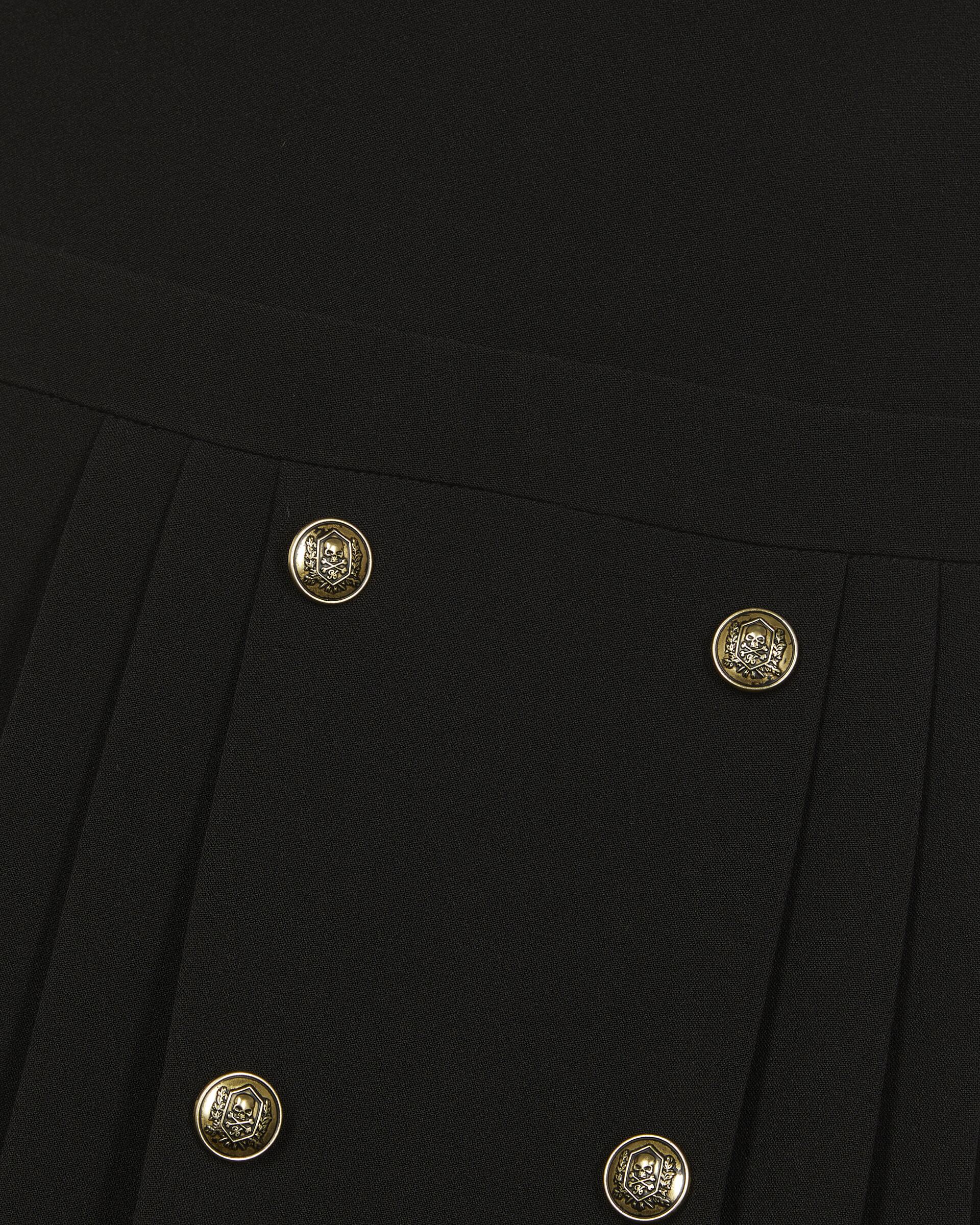 Short black cross-back dress