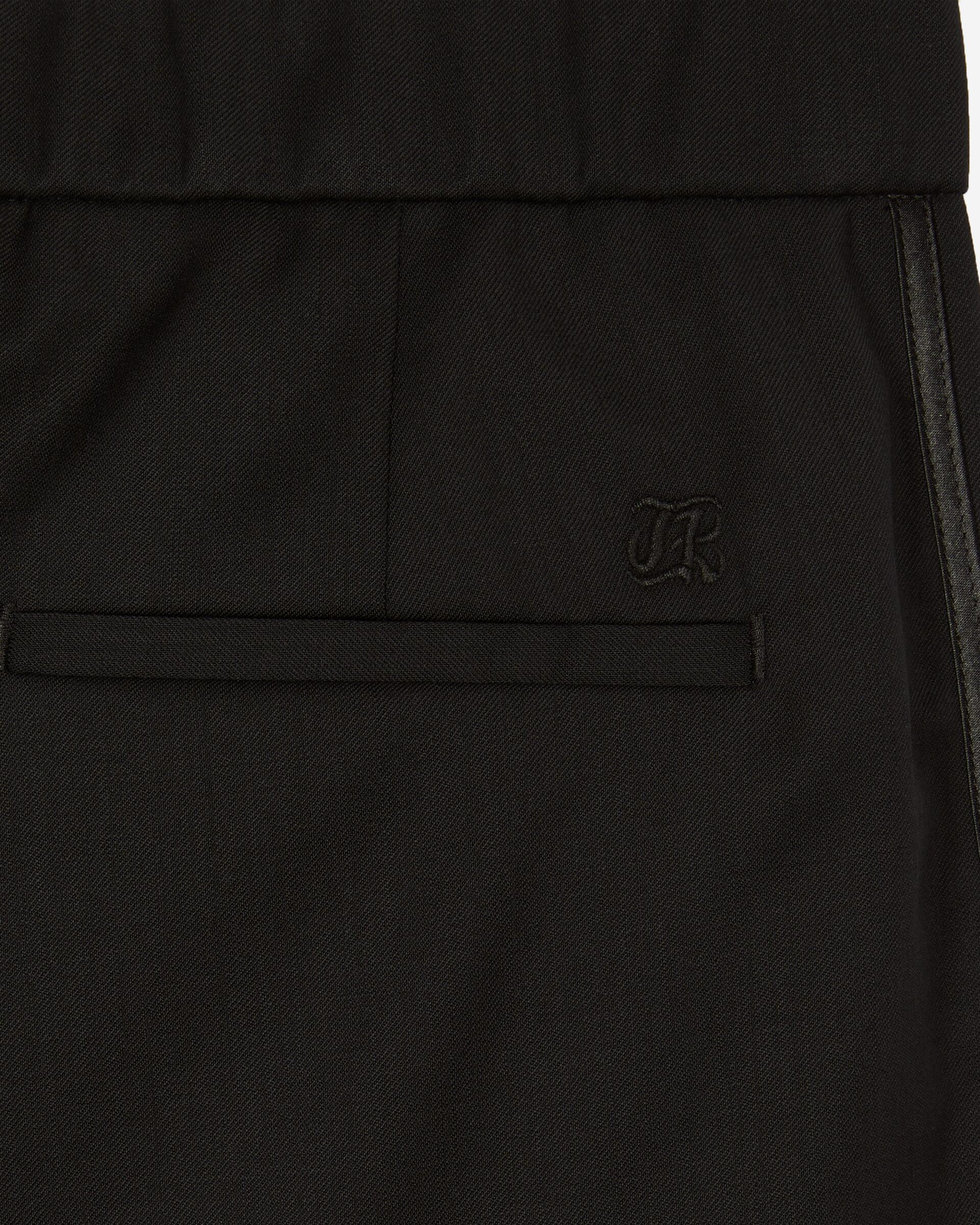 Black wool shorts