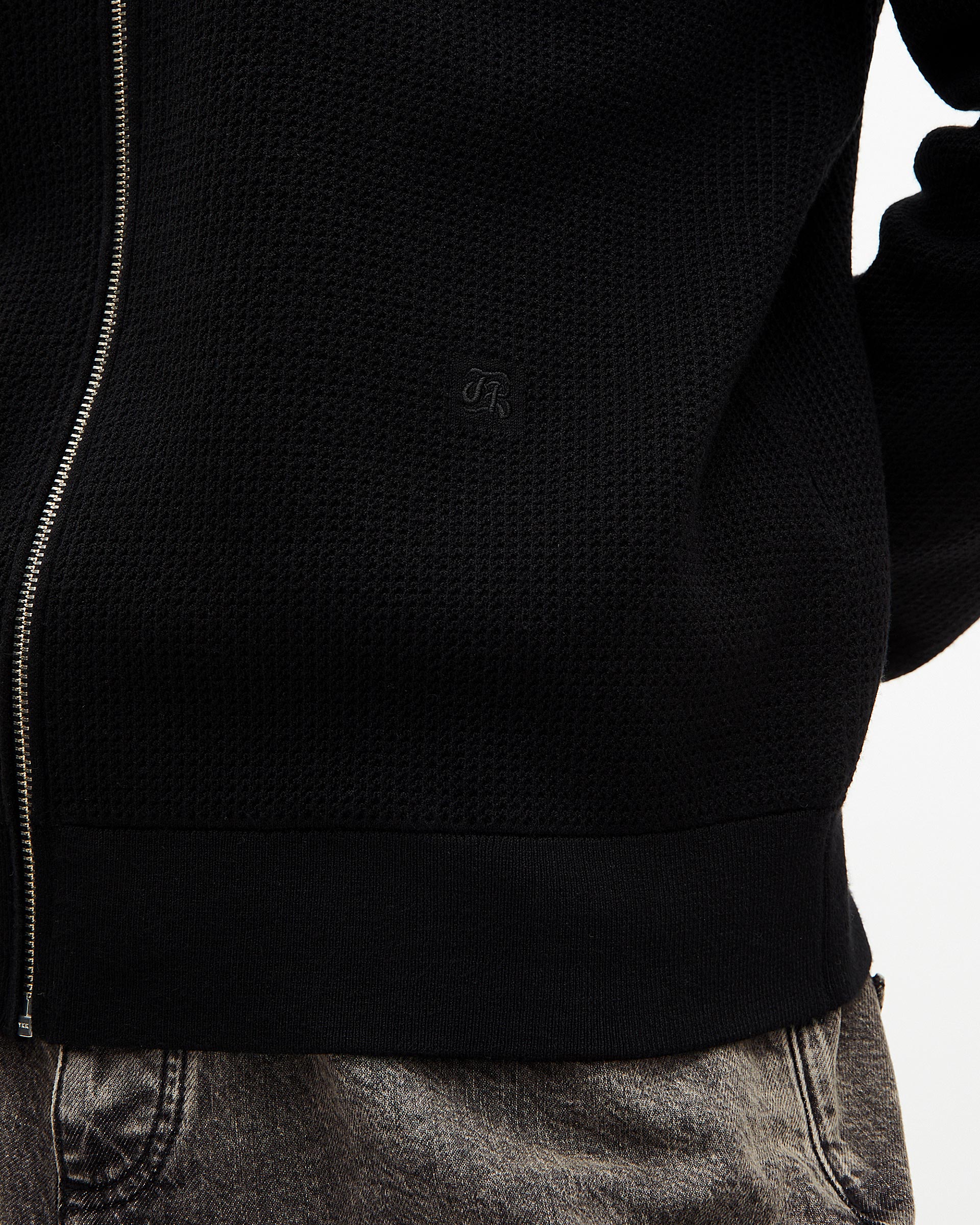 Black honeycomb cardigan