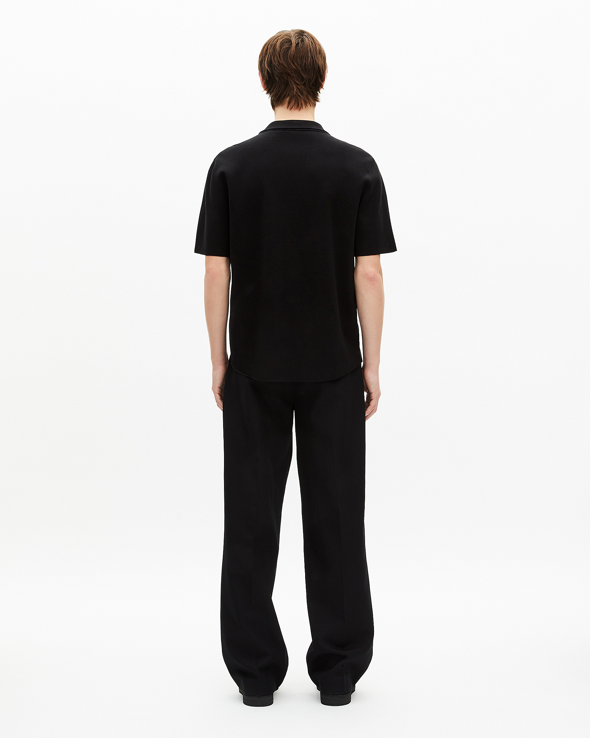 Black mesh short-sleeve shirt