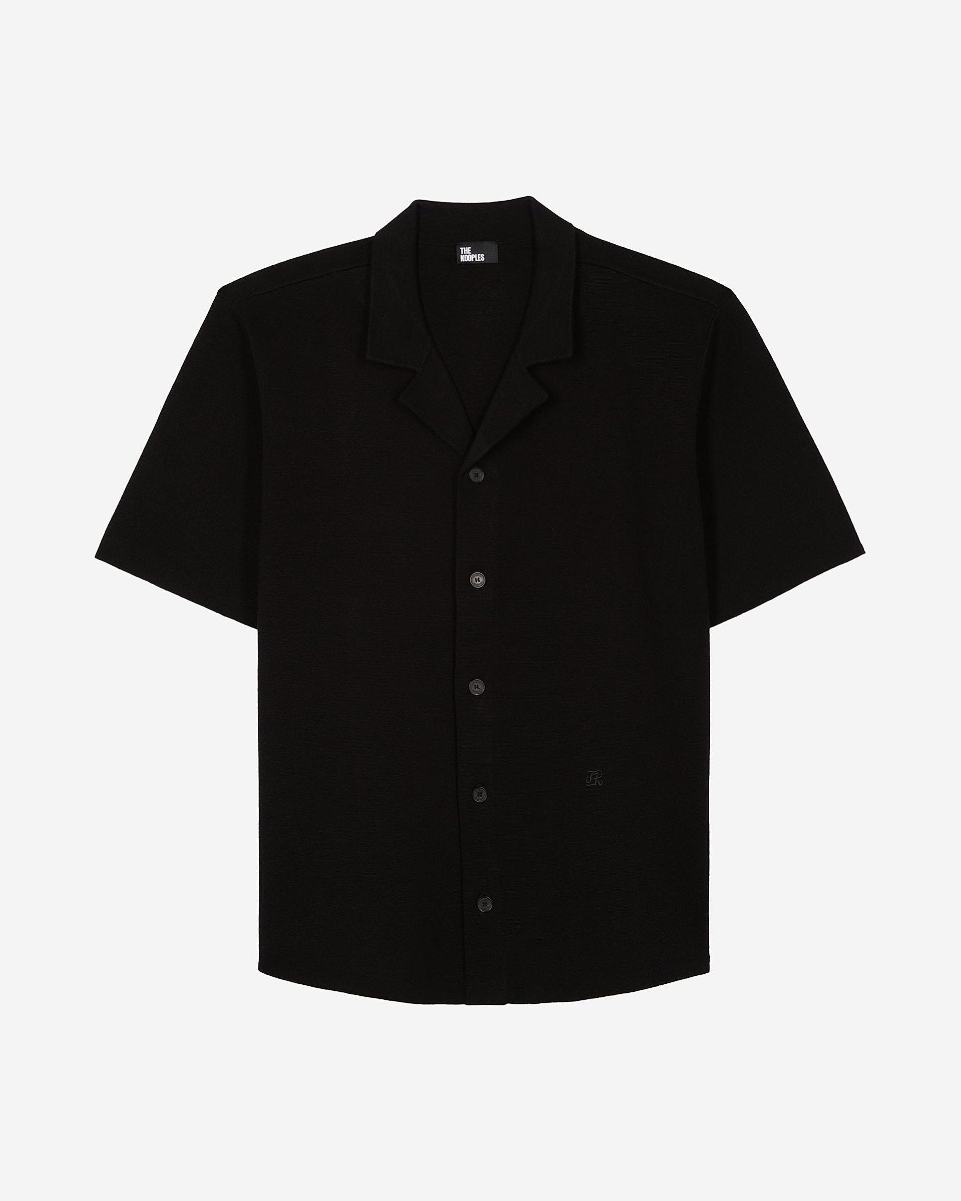 Black mesh short-sleeve shirt