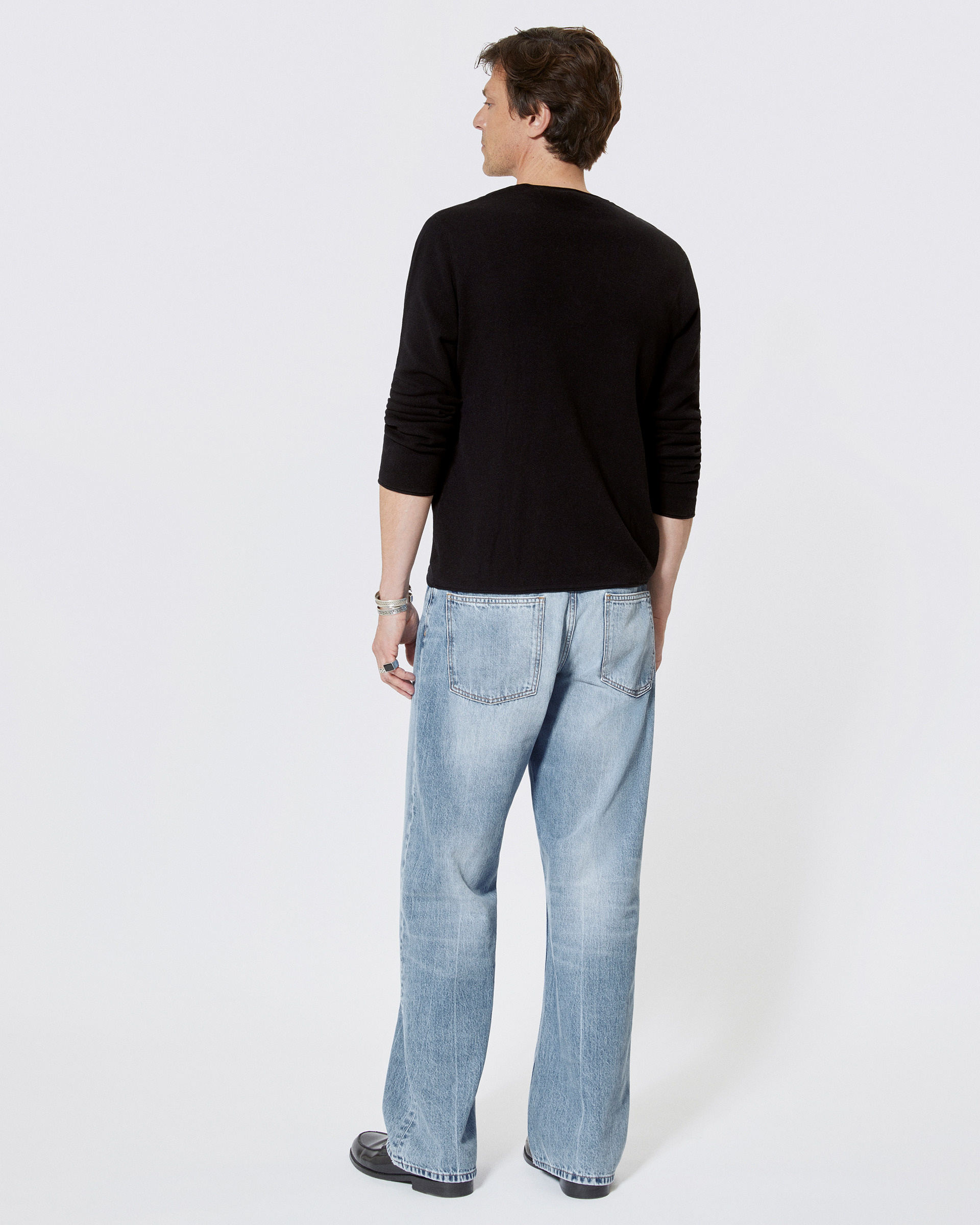 Black tunisian collar sweater