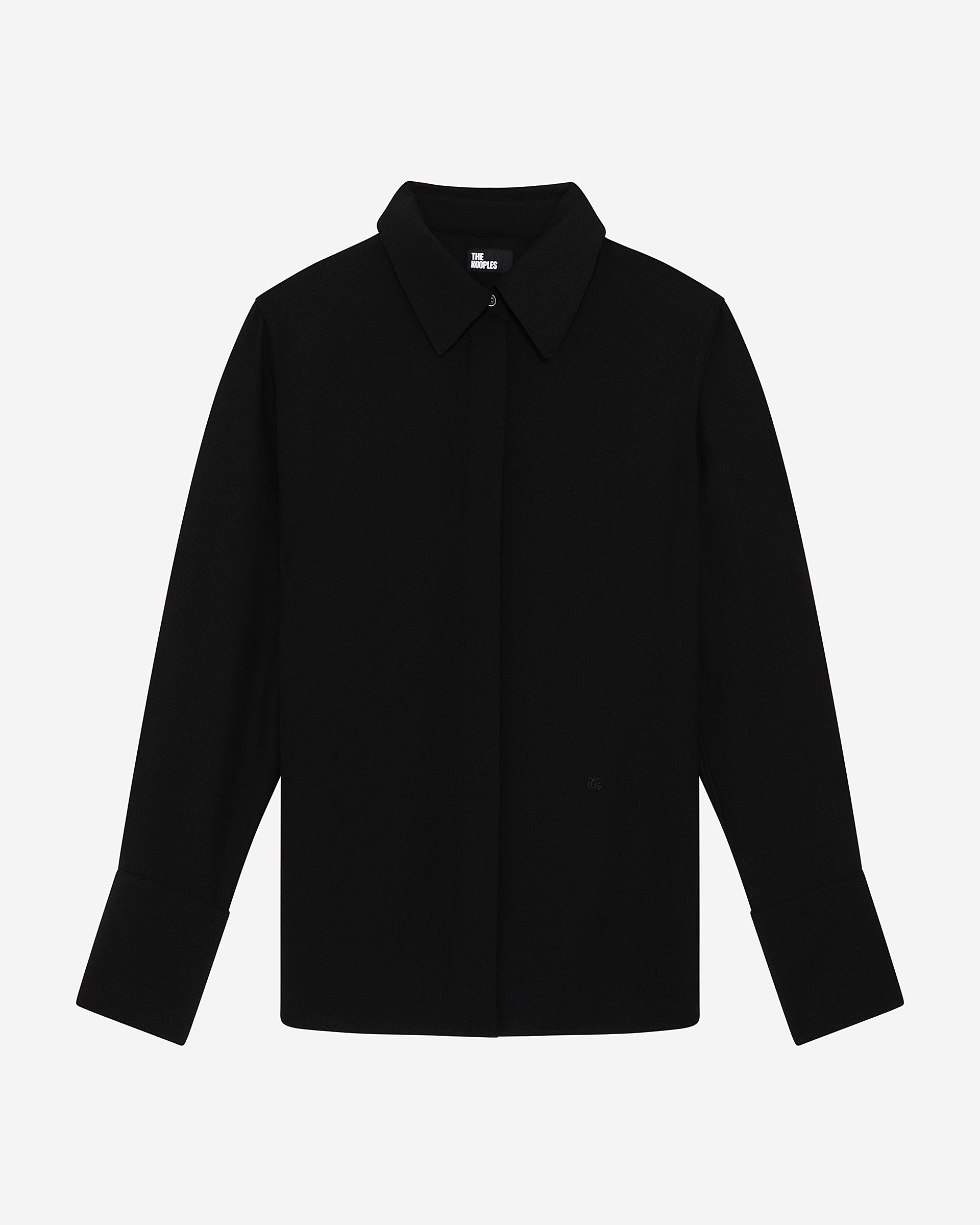 Black satin shirt