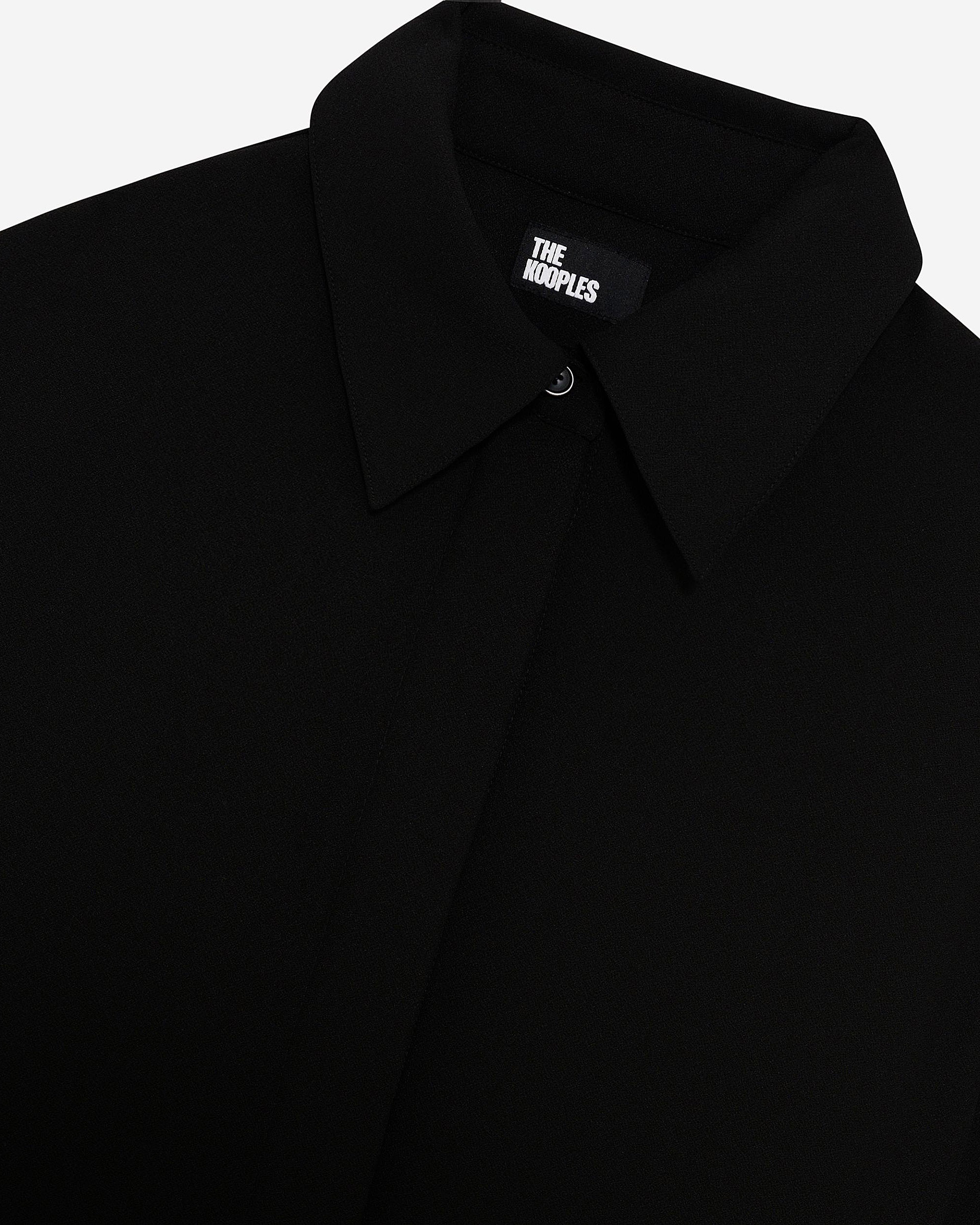 Black satin shirt