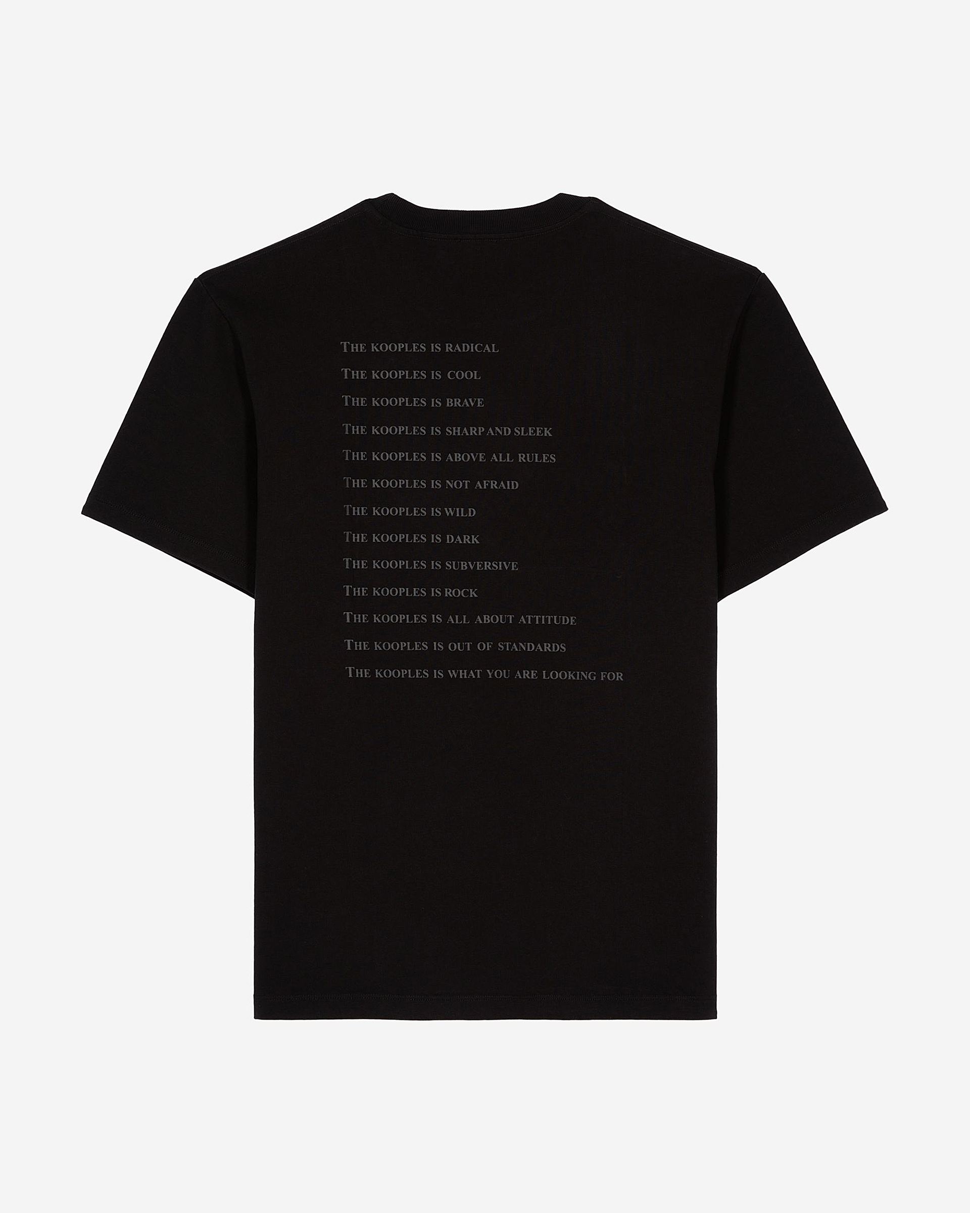 Black What Is denim patch t-shirt