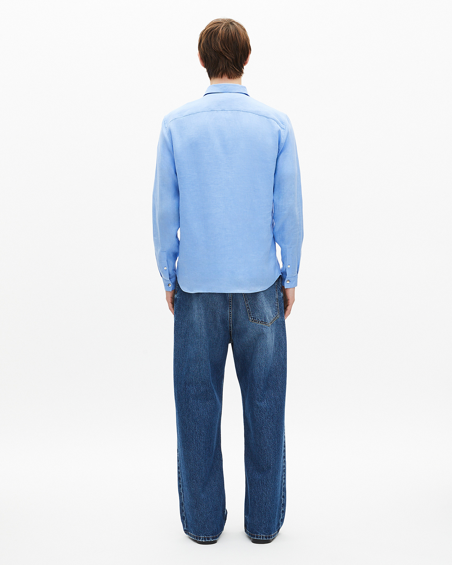 Blue linen shirt