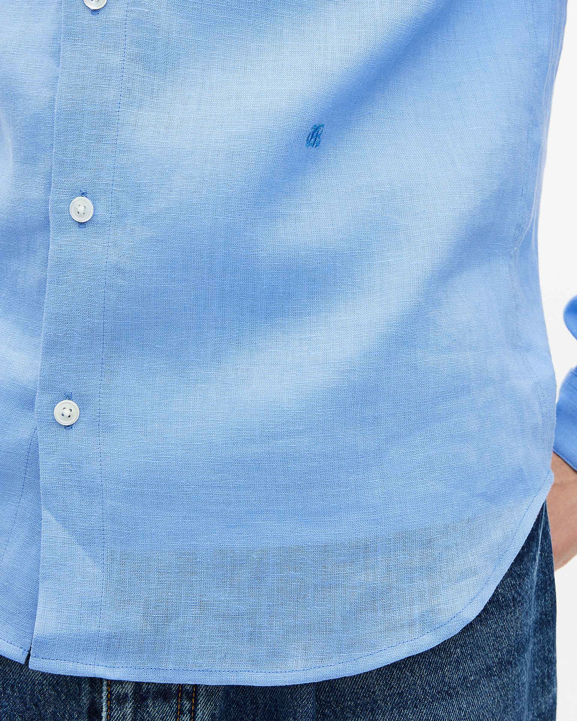 Blue linen shirt
