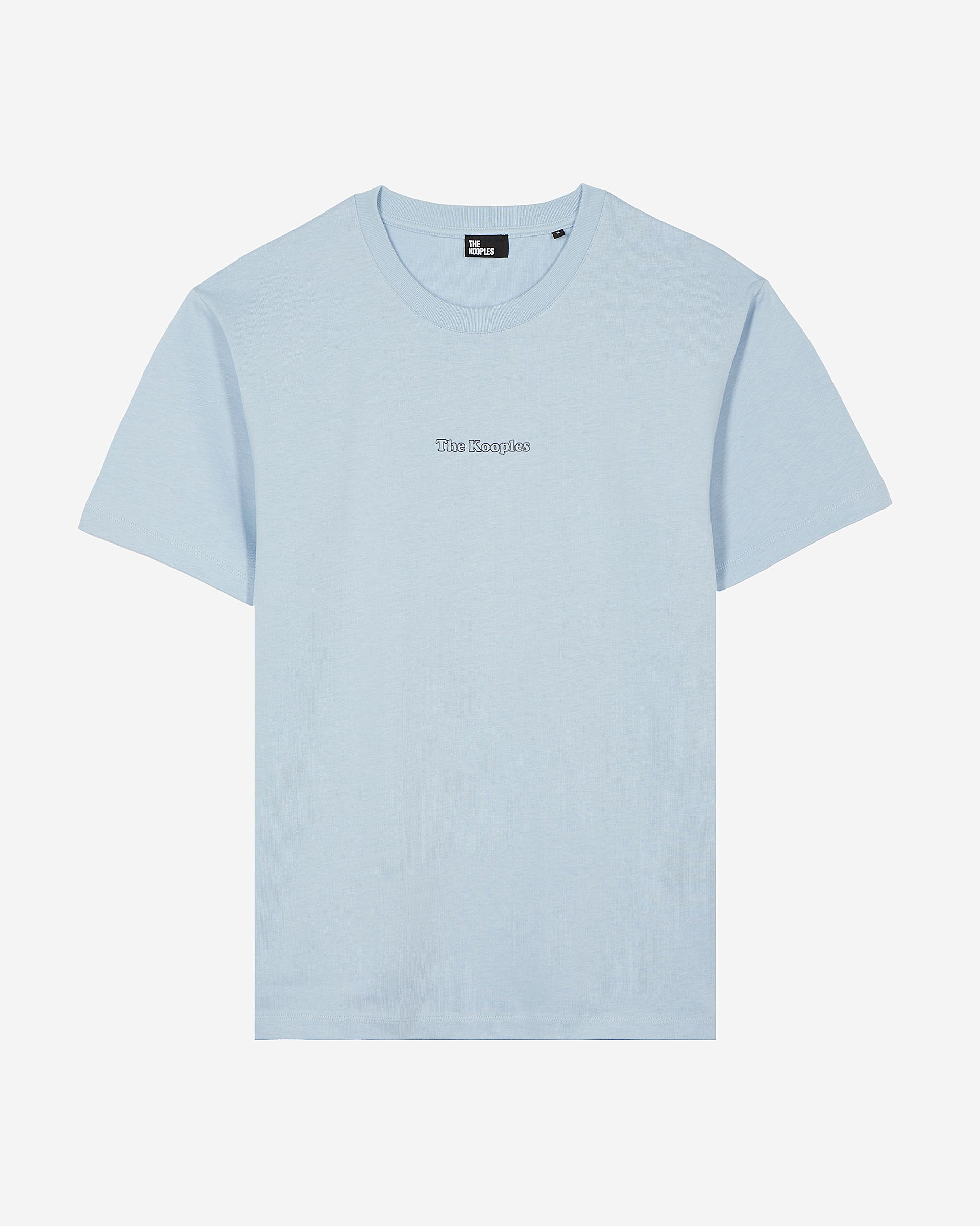 T-shirt with contrasting blue logo