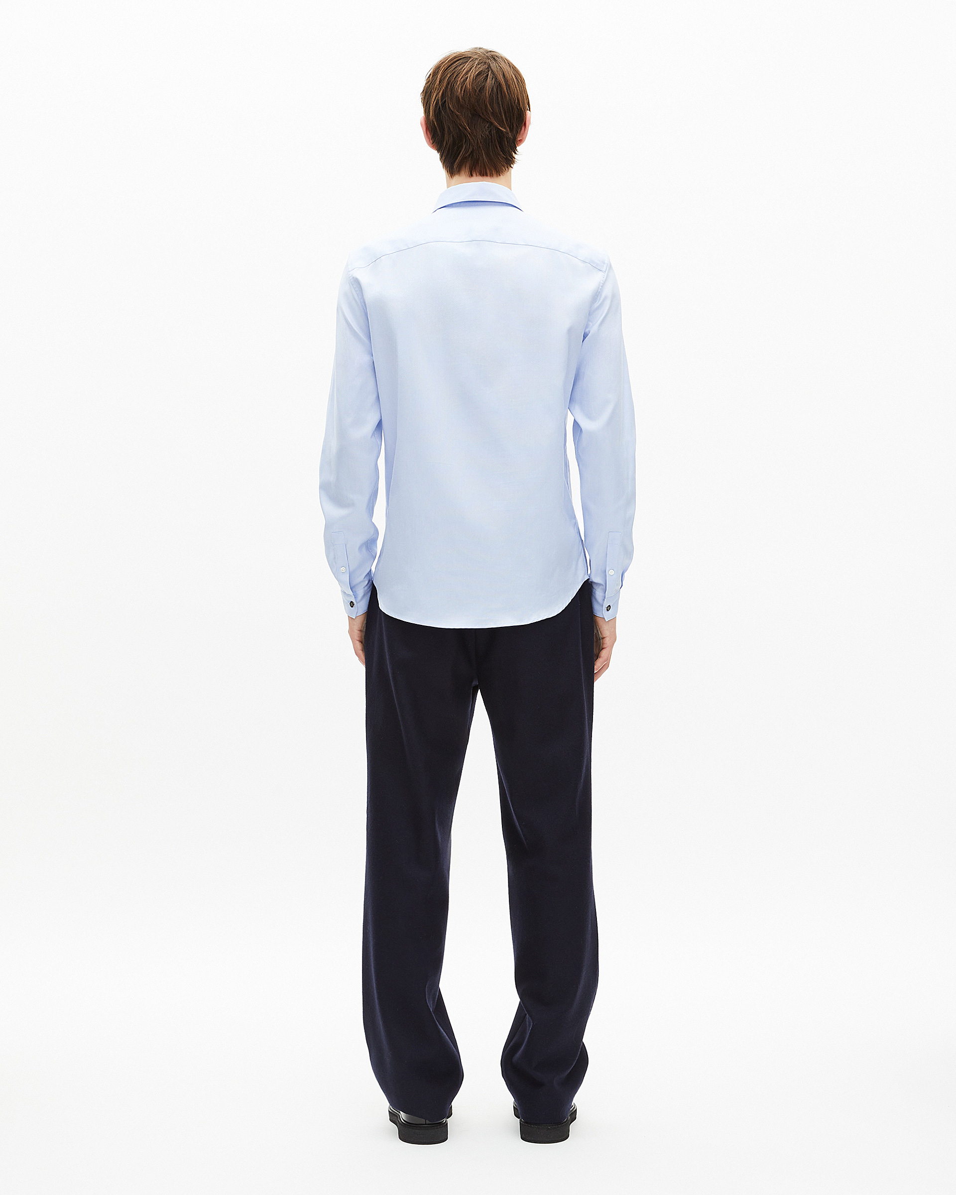Italian collar shirt, blue