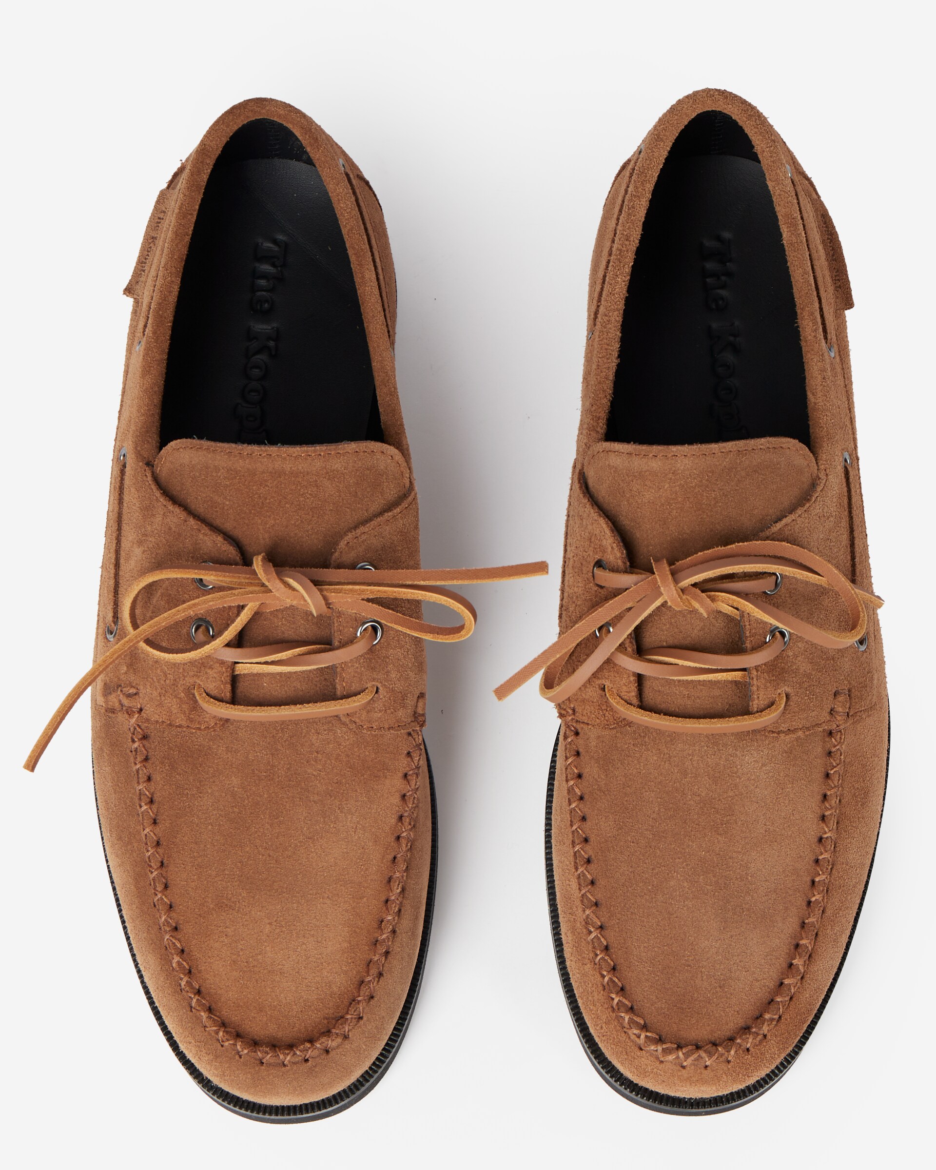 Cognac suede loafers