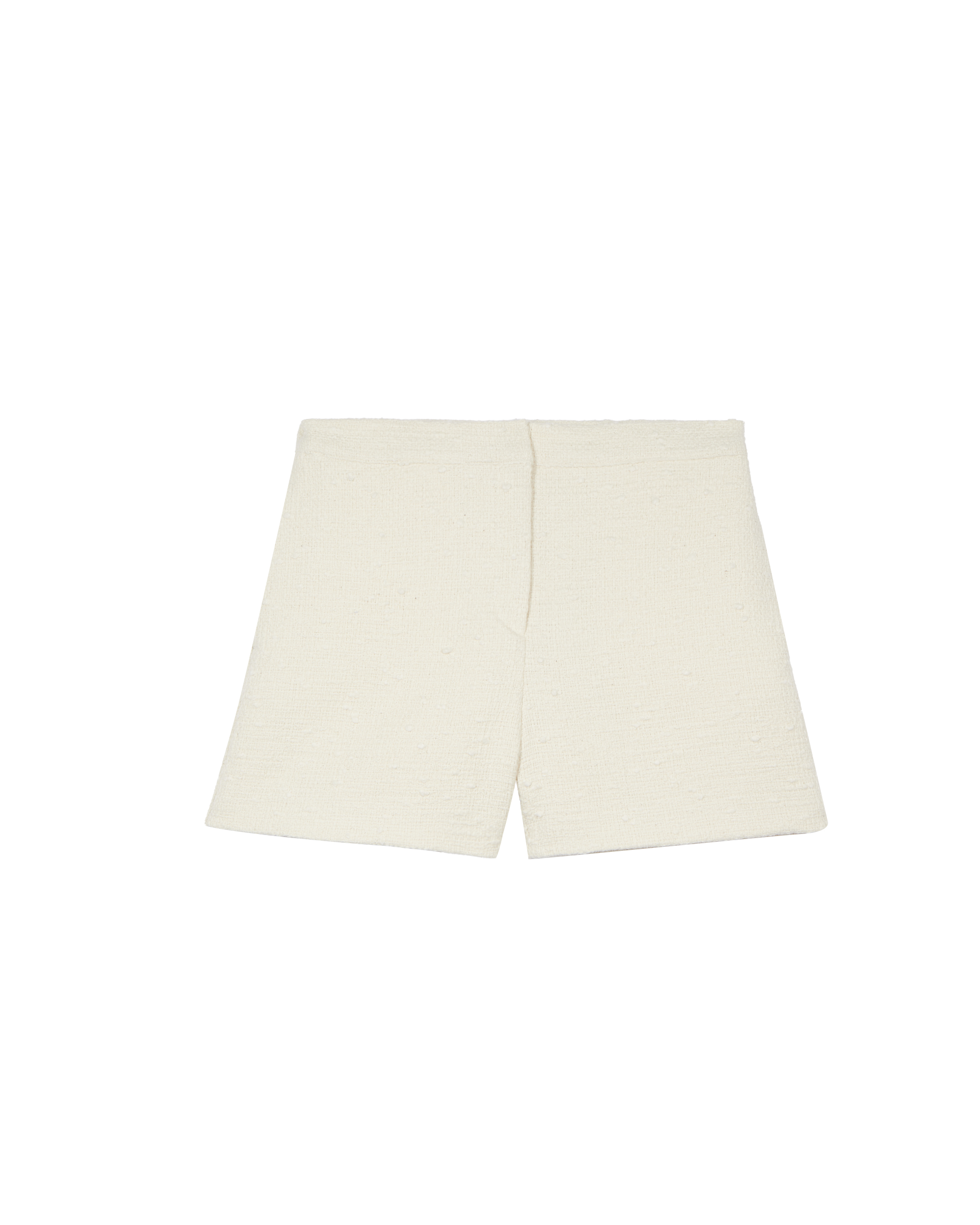 Tailored shorts in ecru tweed