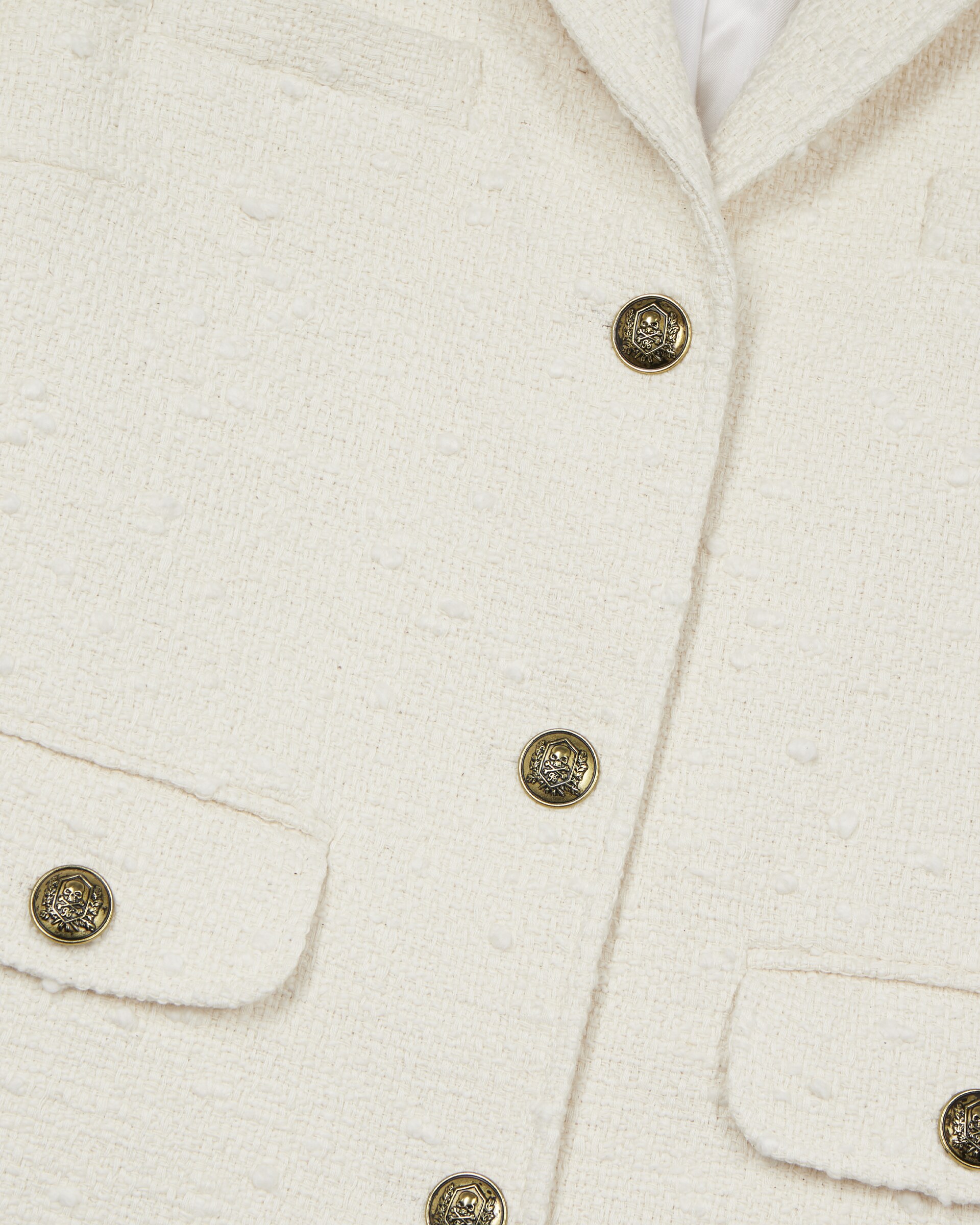 Tweed suit jacket in ecru