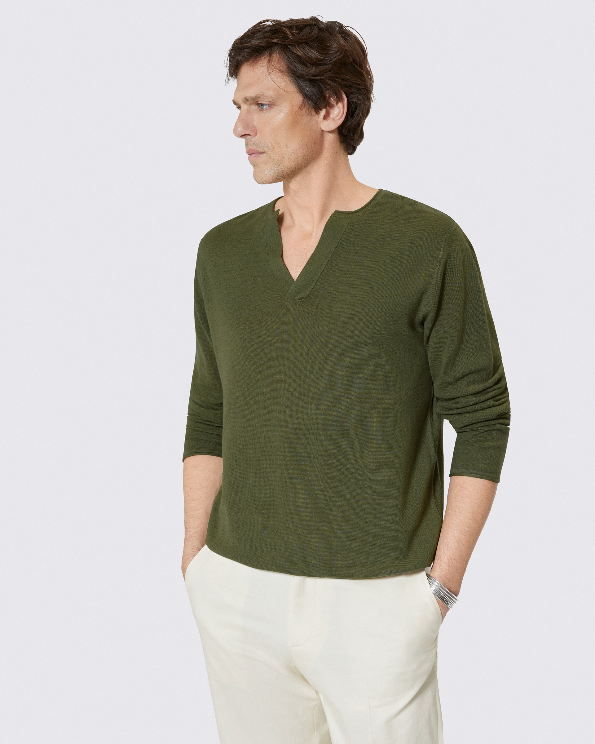 Green tunisian sweater