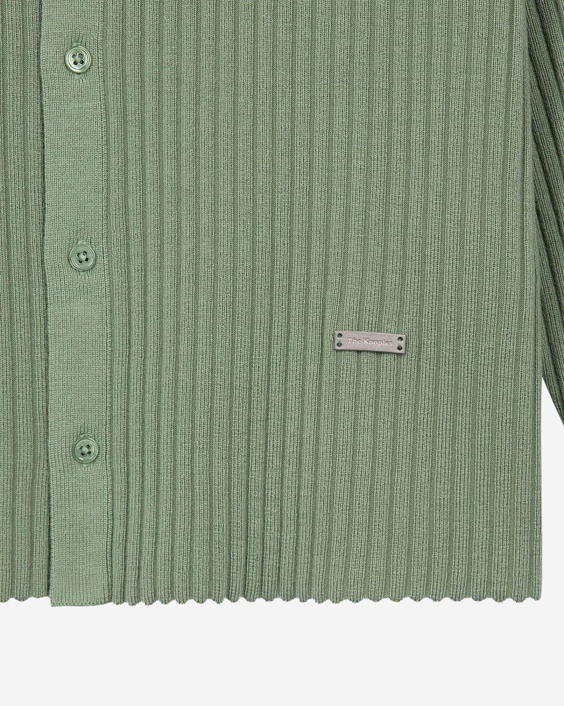 Almond green ribbed cardigan