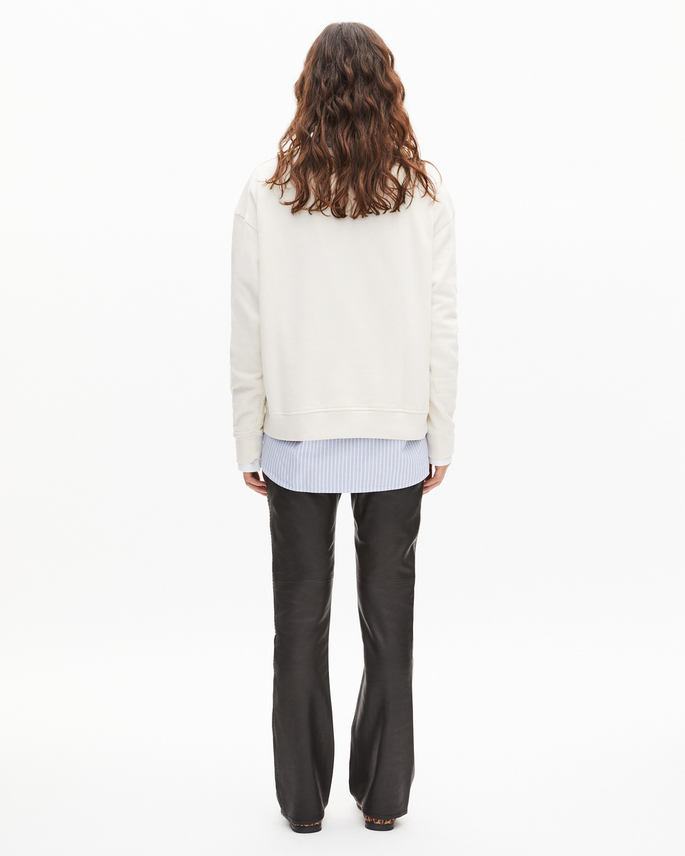 Sweatshirt with beige screen print
