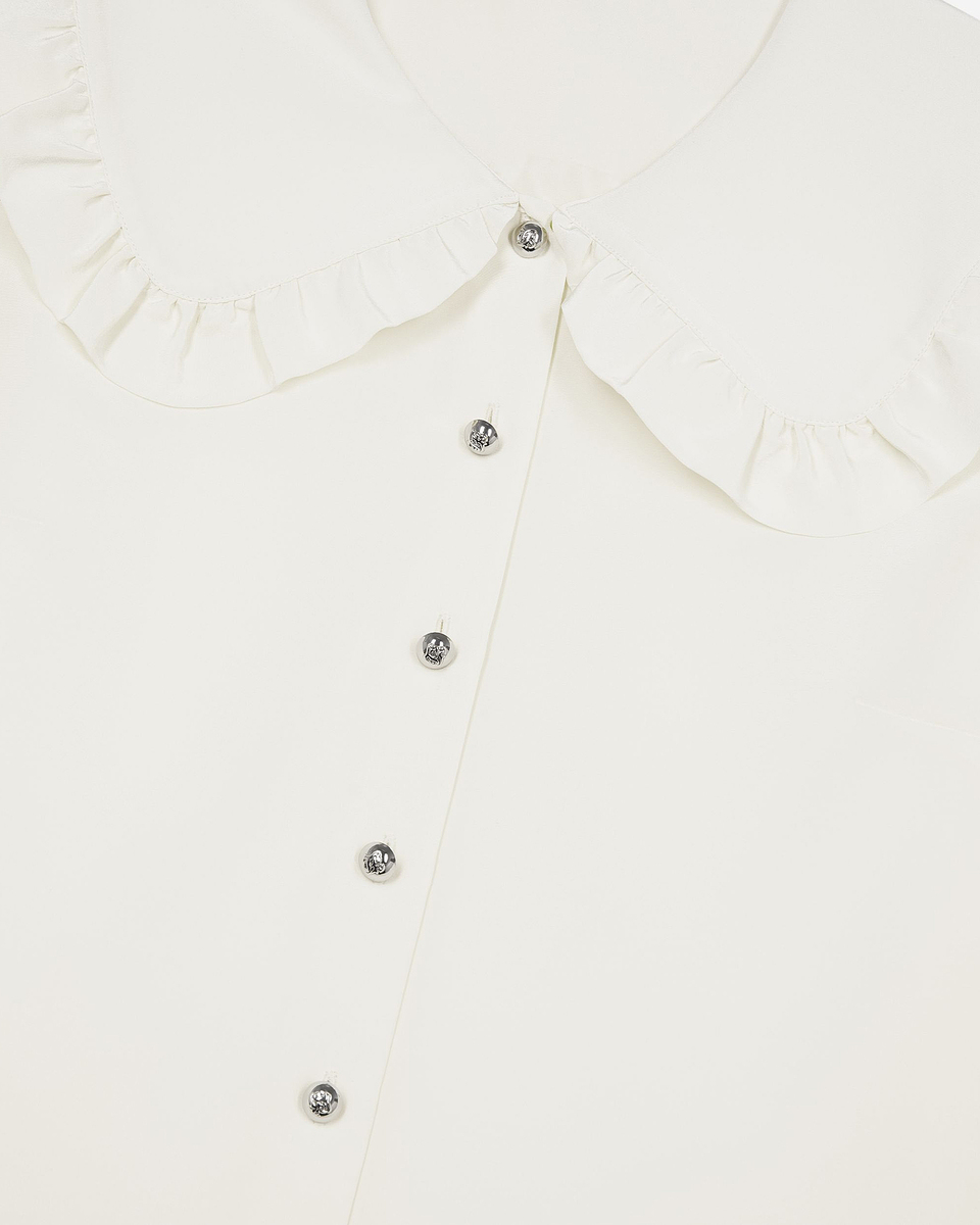 Unbleached silk shirt