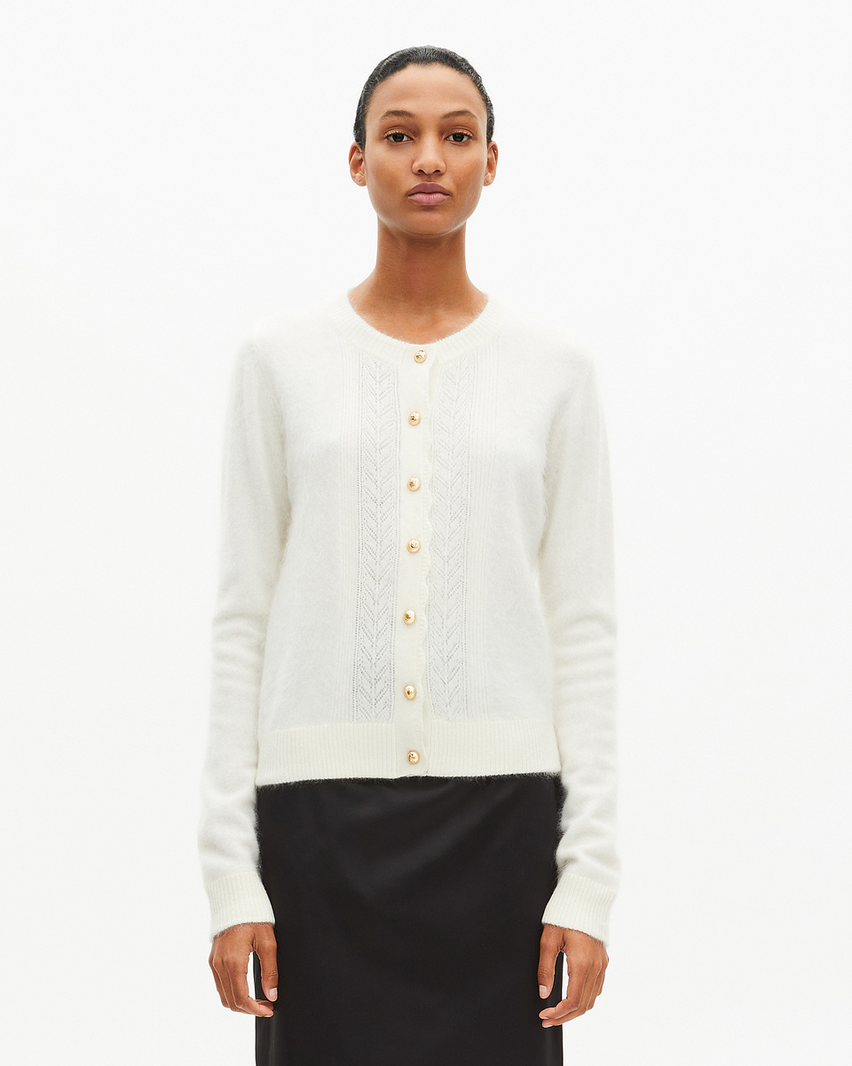 Ecru cashmere cardigan
