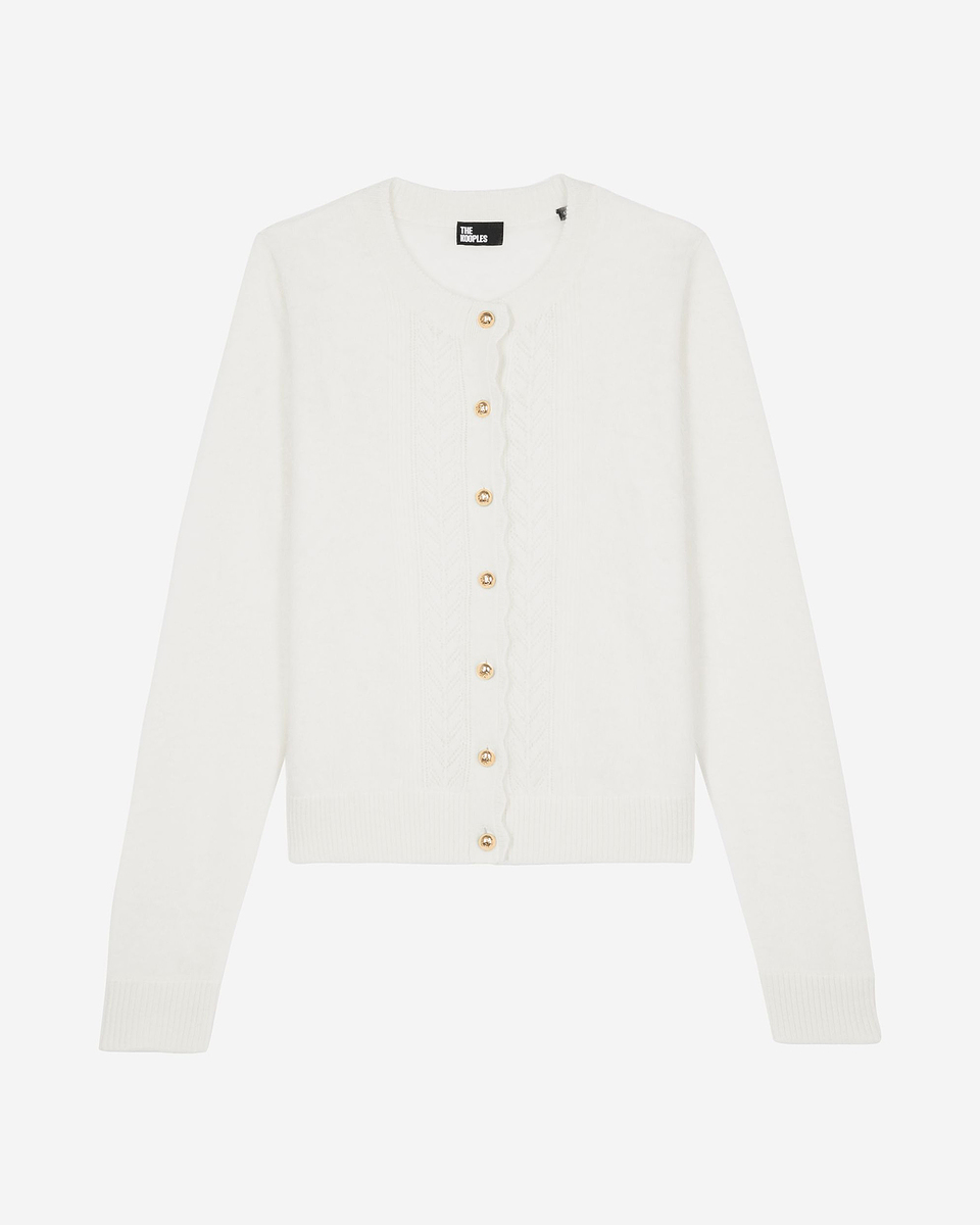 Ecru cashmere cardigan