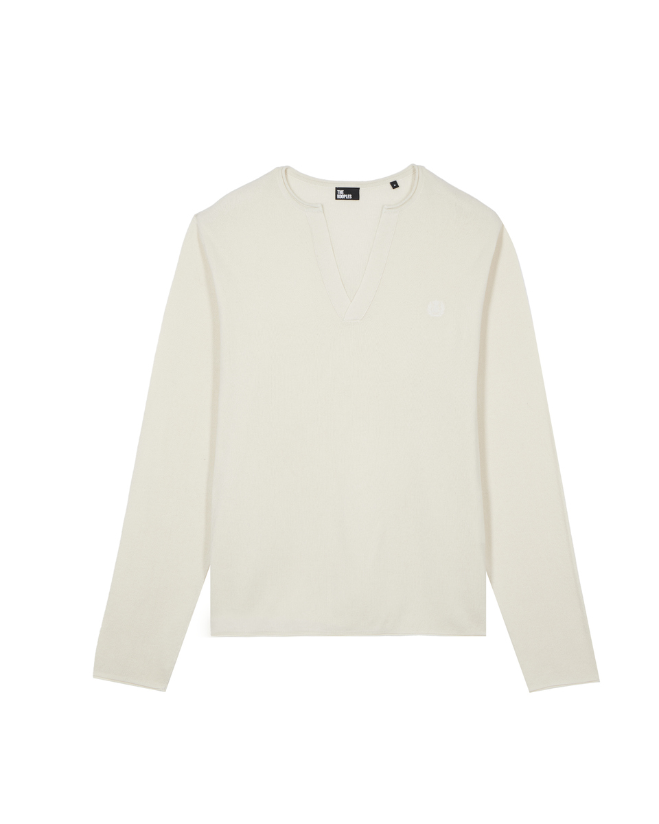 Beige tunic-neck sweater