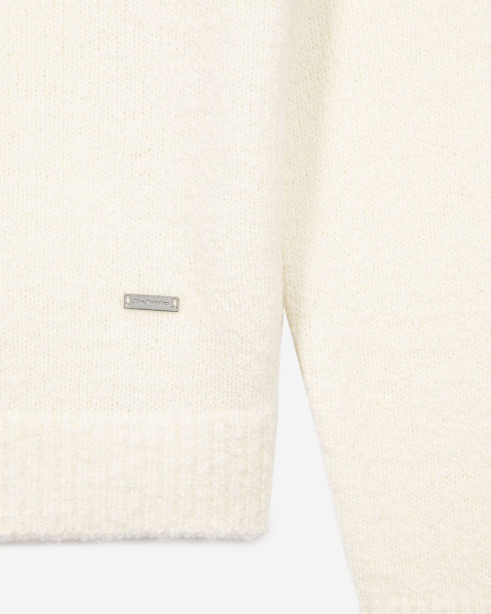 Beige wool crew neck sweater