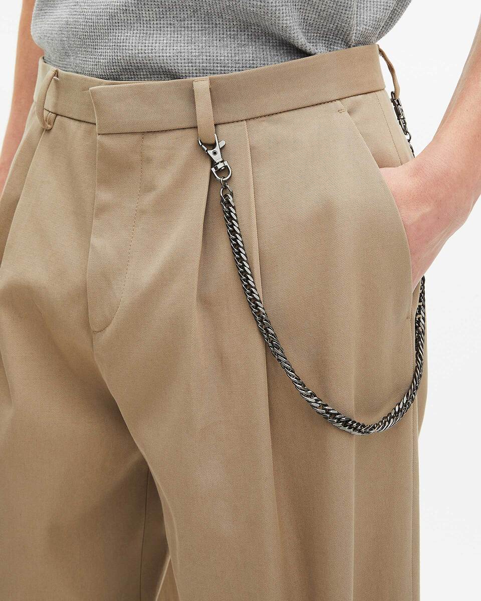 Beige wide-leg pants