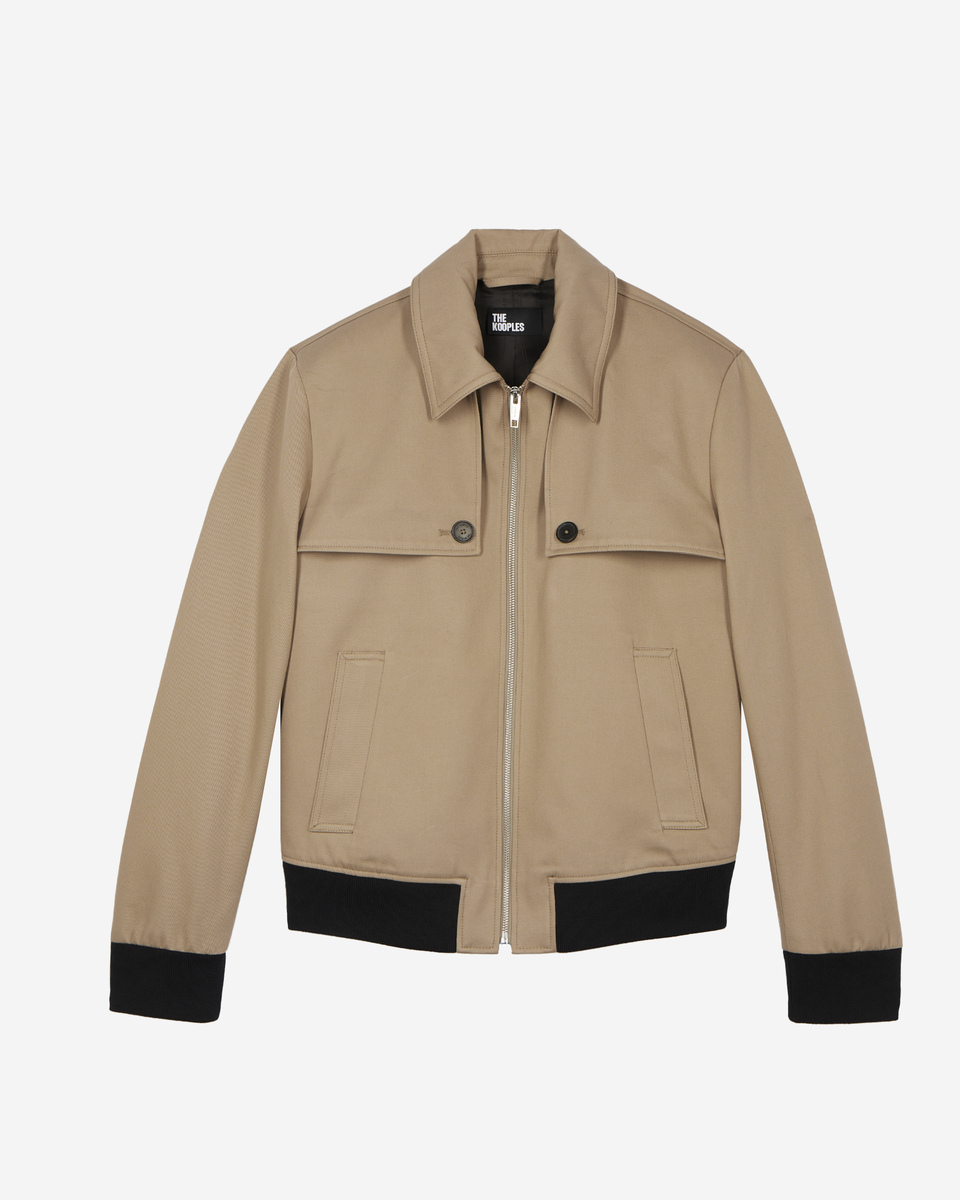 Beige bib jacket