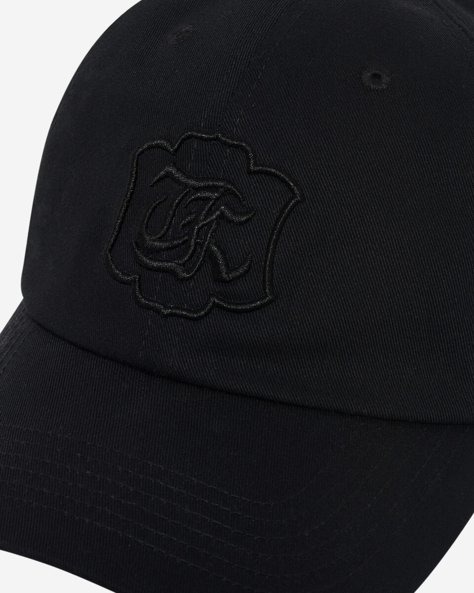 Black embroidered cap
