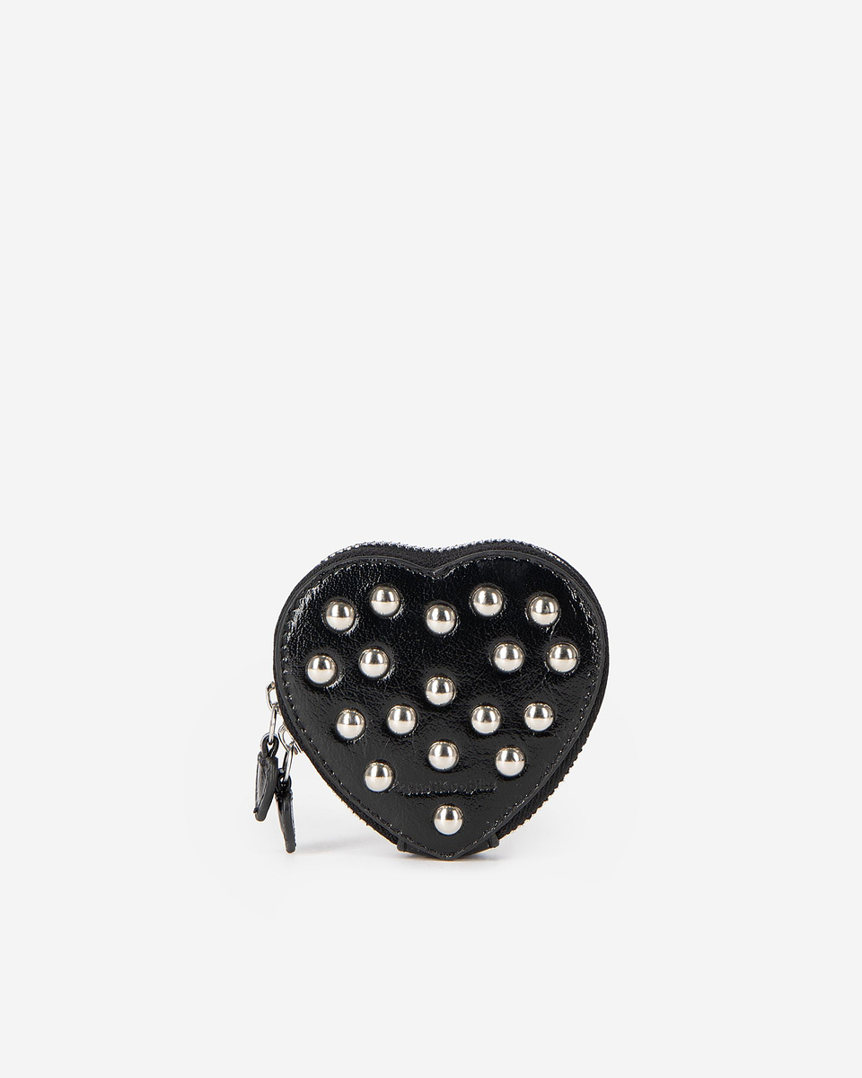 Black leather purse/bag charm