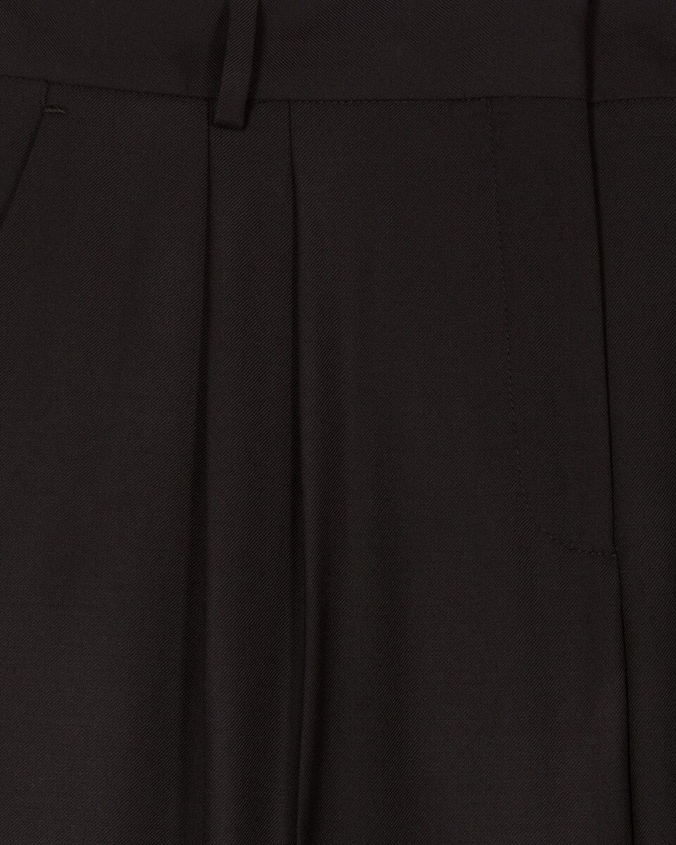 Black wool wide-leg pants