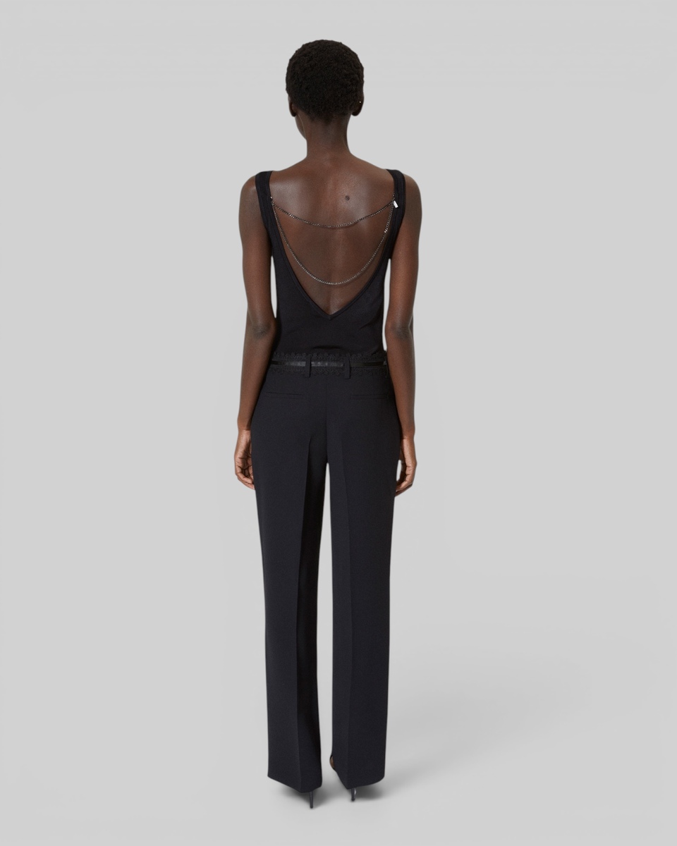 Black wide-leg pants