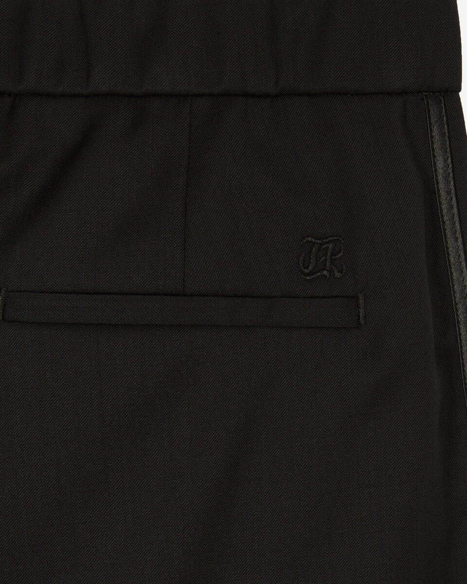 Black wool shorts
