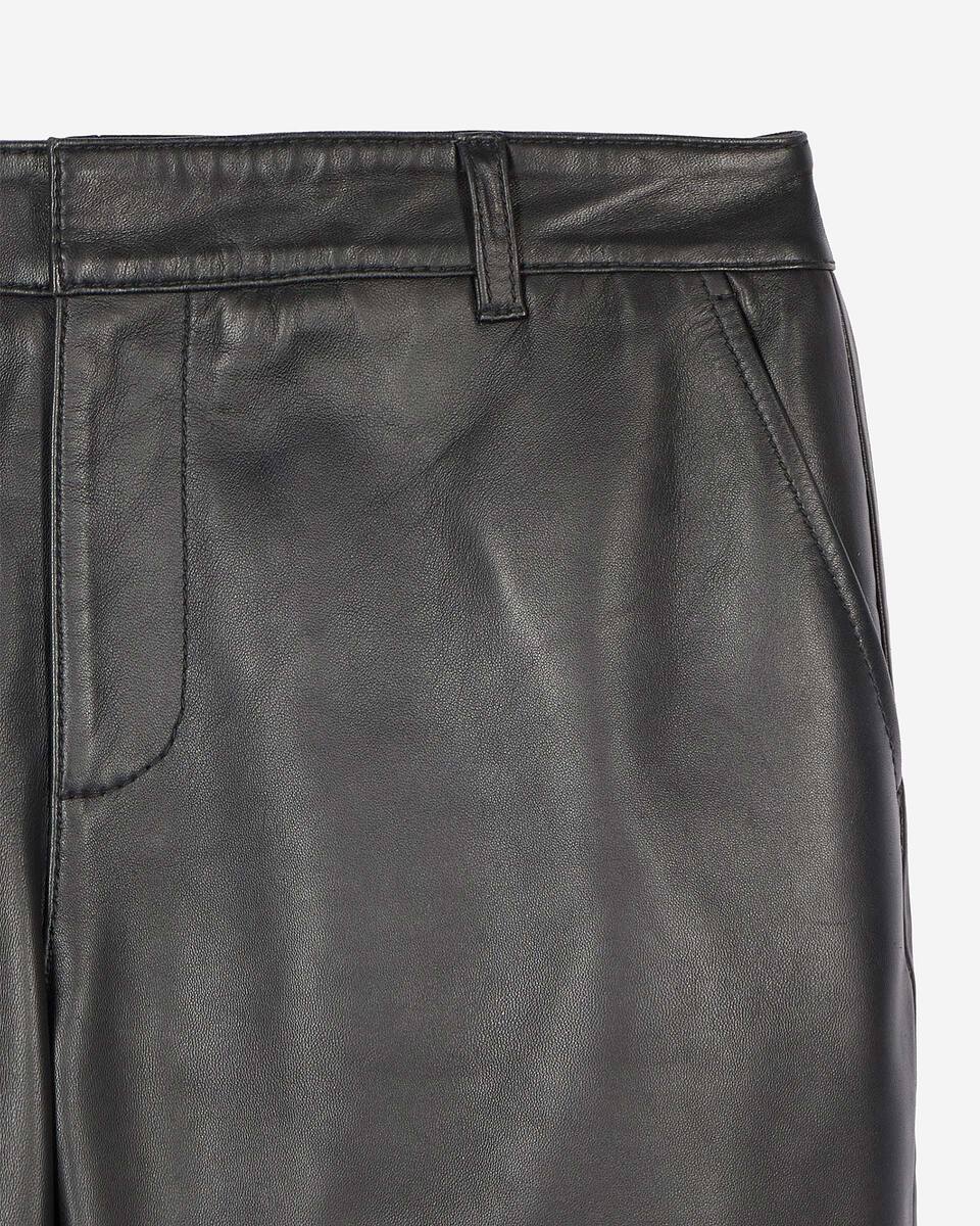 Black leather capri pants