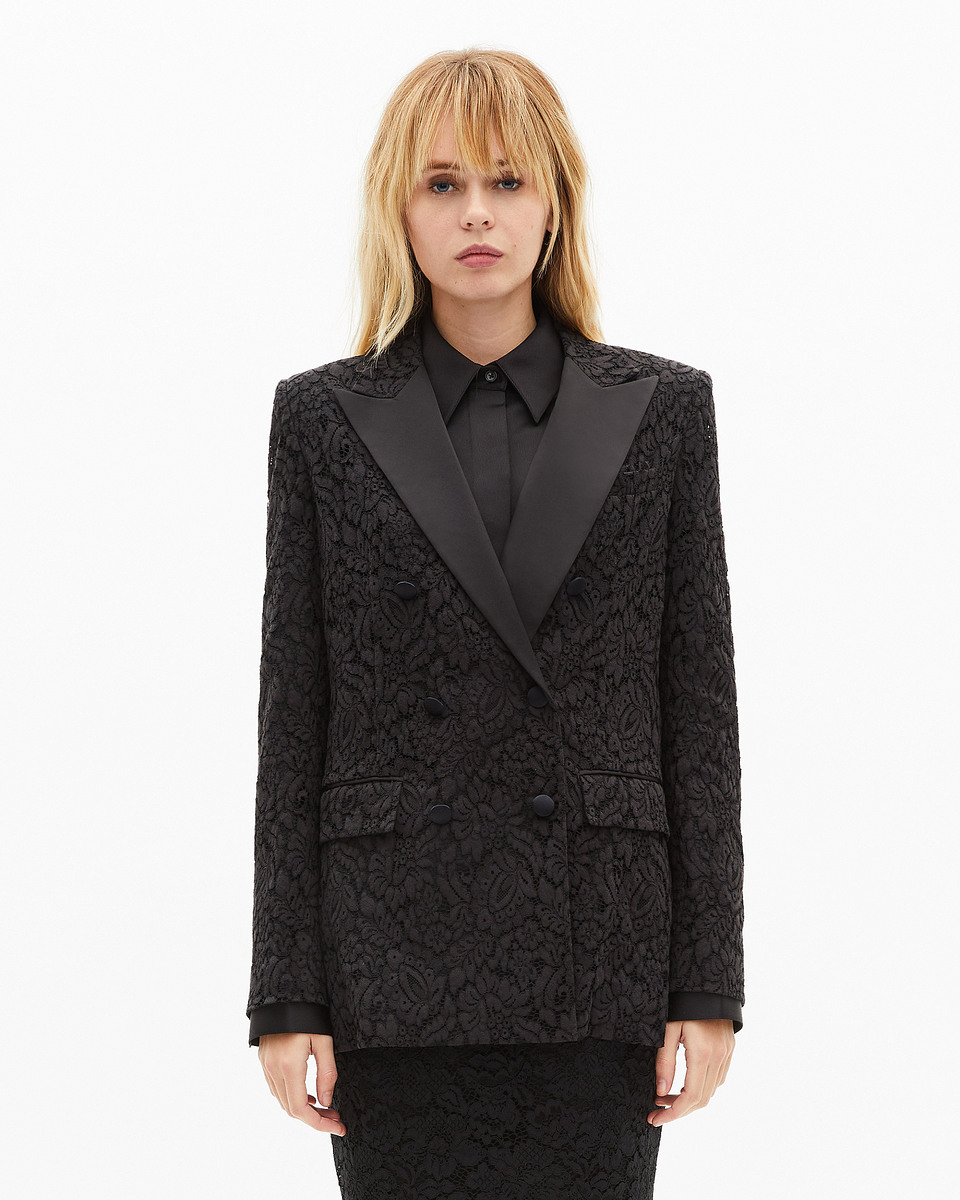 Black lace suit jacket