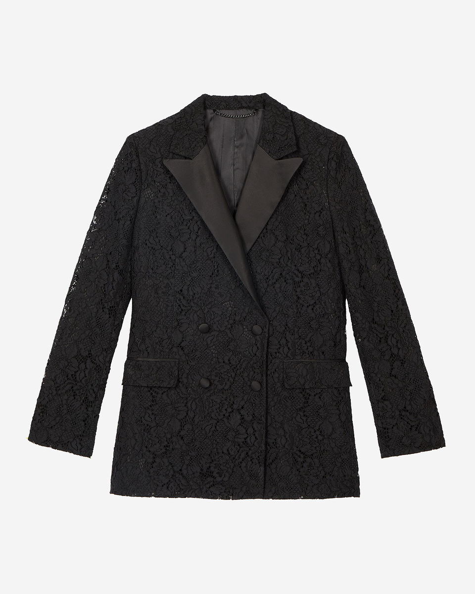 Black lace suit jacket