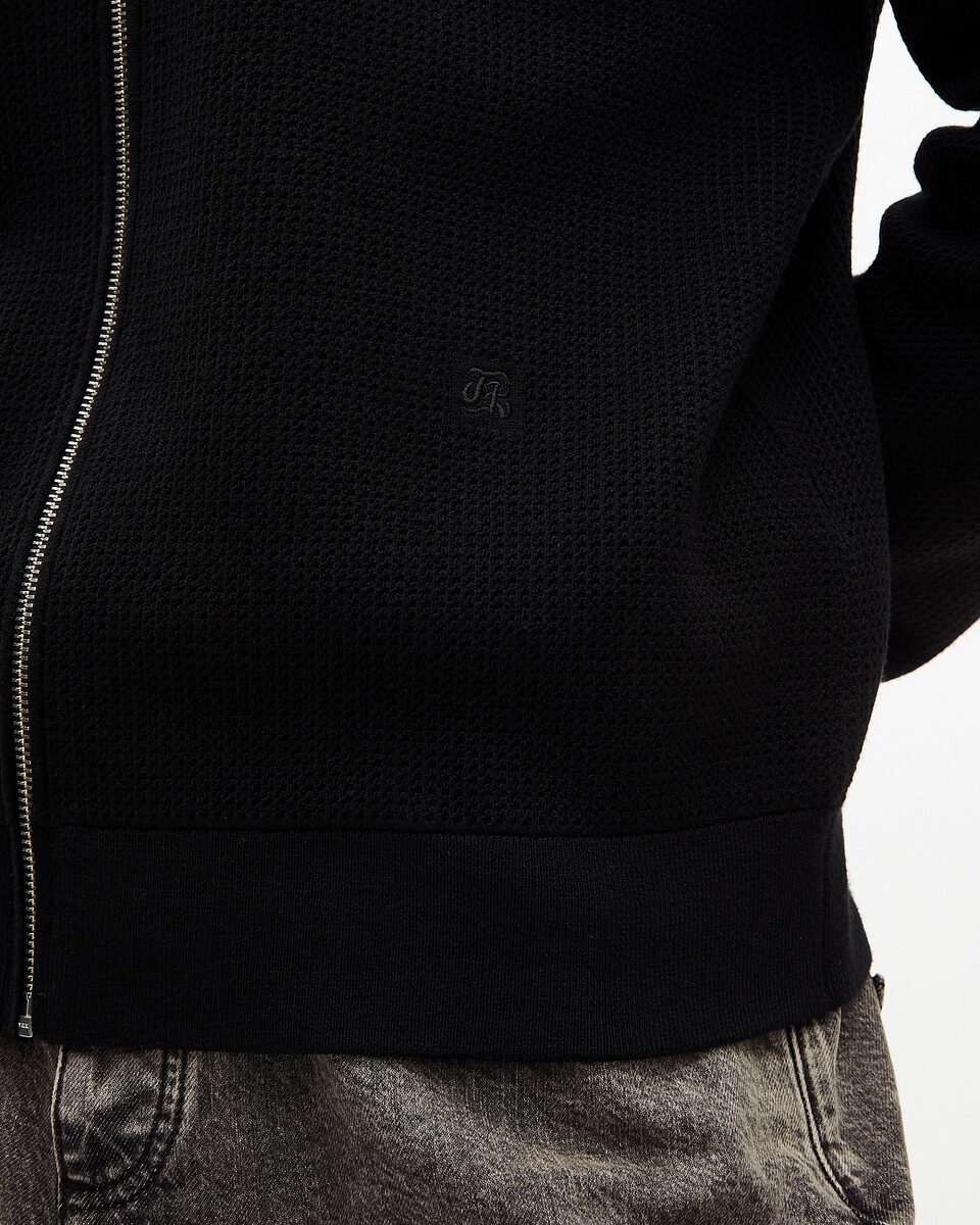 Black honeycomb cardigan