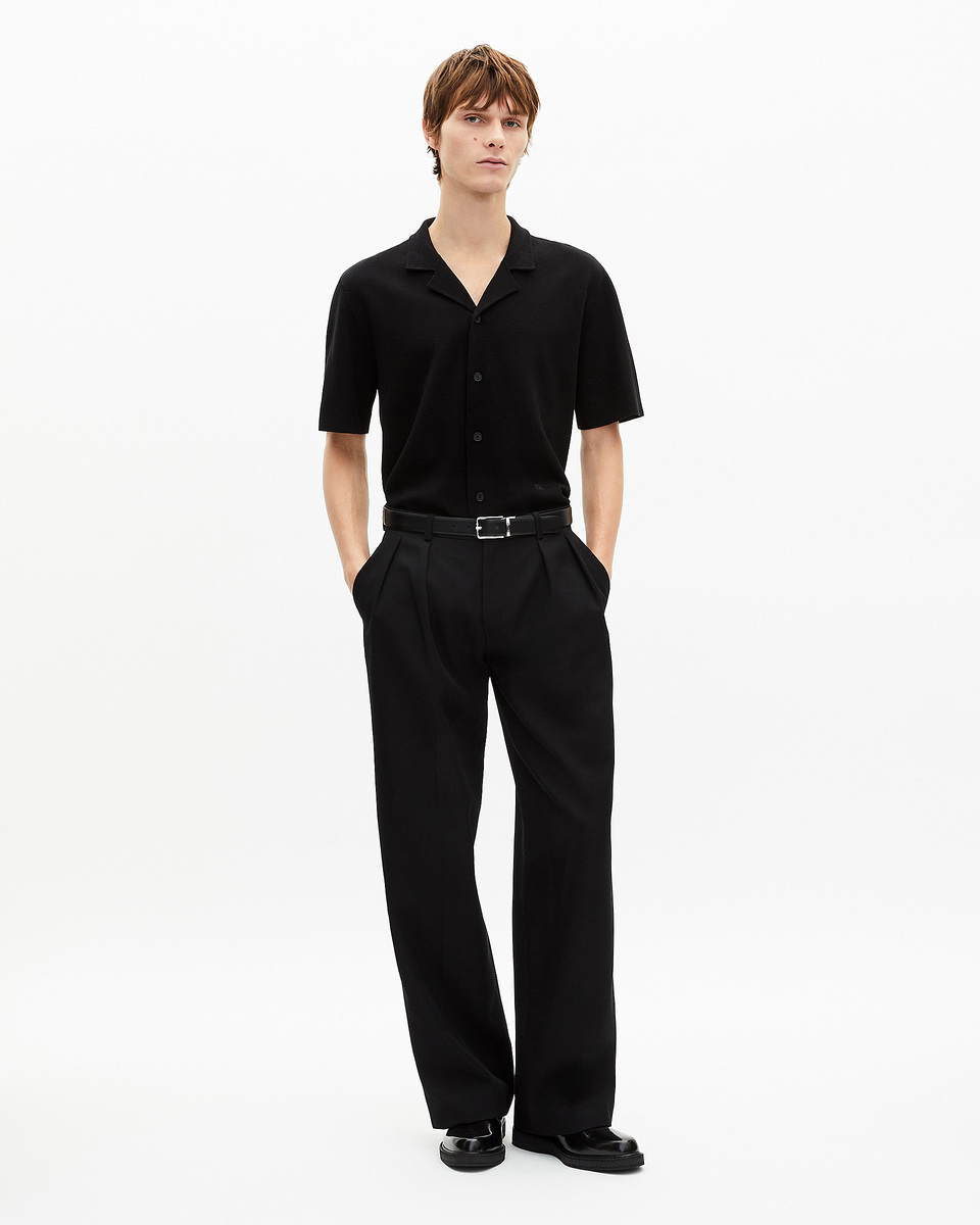 Black mesh short-sleeve shirt